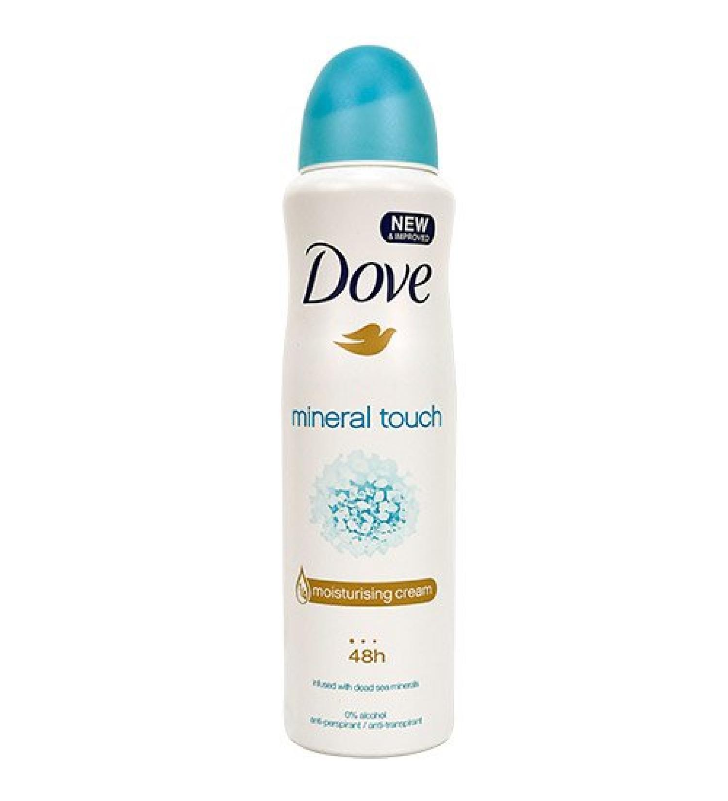 (2 PACK) DOVE Dry Spray Antiperspirant 48 hours (Mineral Touch) 5oz