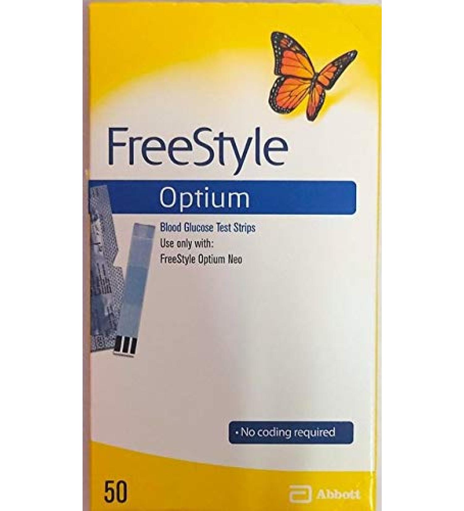 Abbott Freestyle optium 50 Glucometer Strips