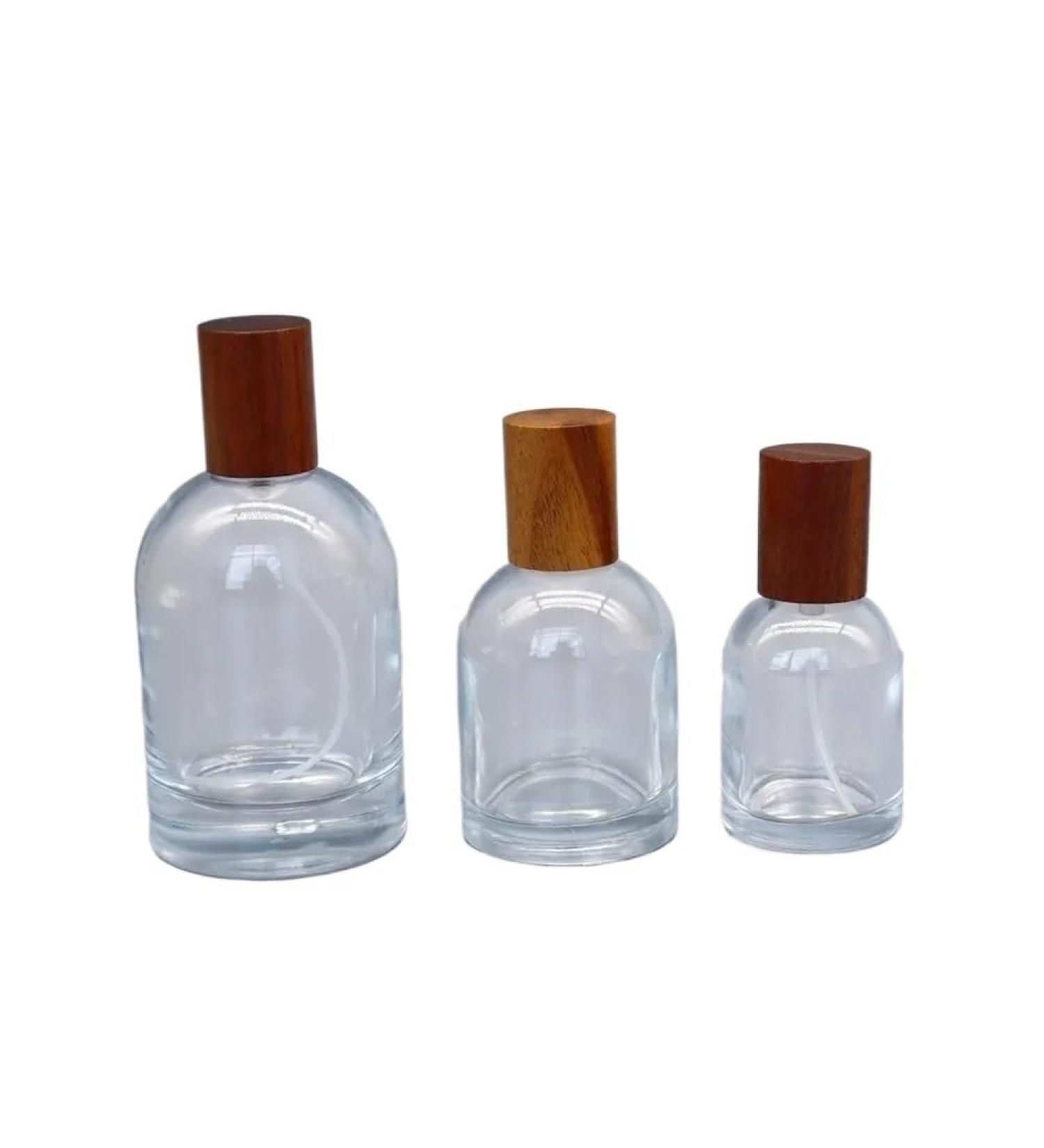 Wooden Cap Perfume Bottle Cosmetic Dispensing Container Refillable Empty Bottle Suitable for Travel Portable Refillable Makeup Perfumery (Color : Walnut-100ml Size : Glass) Glass Walnut-100ml - Buy Online on GoSupps.com