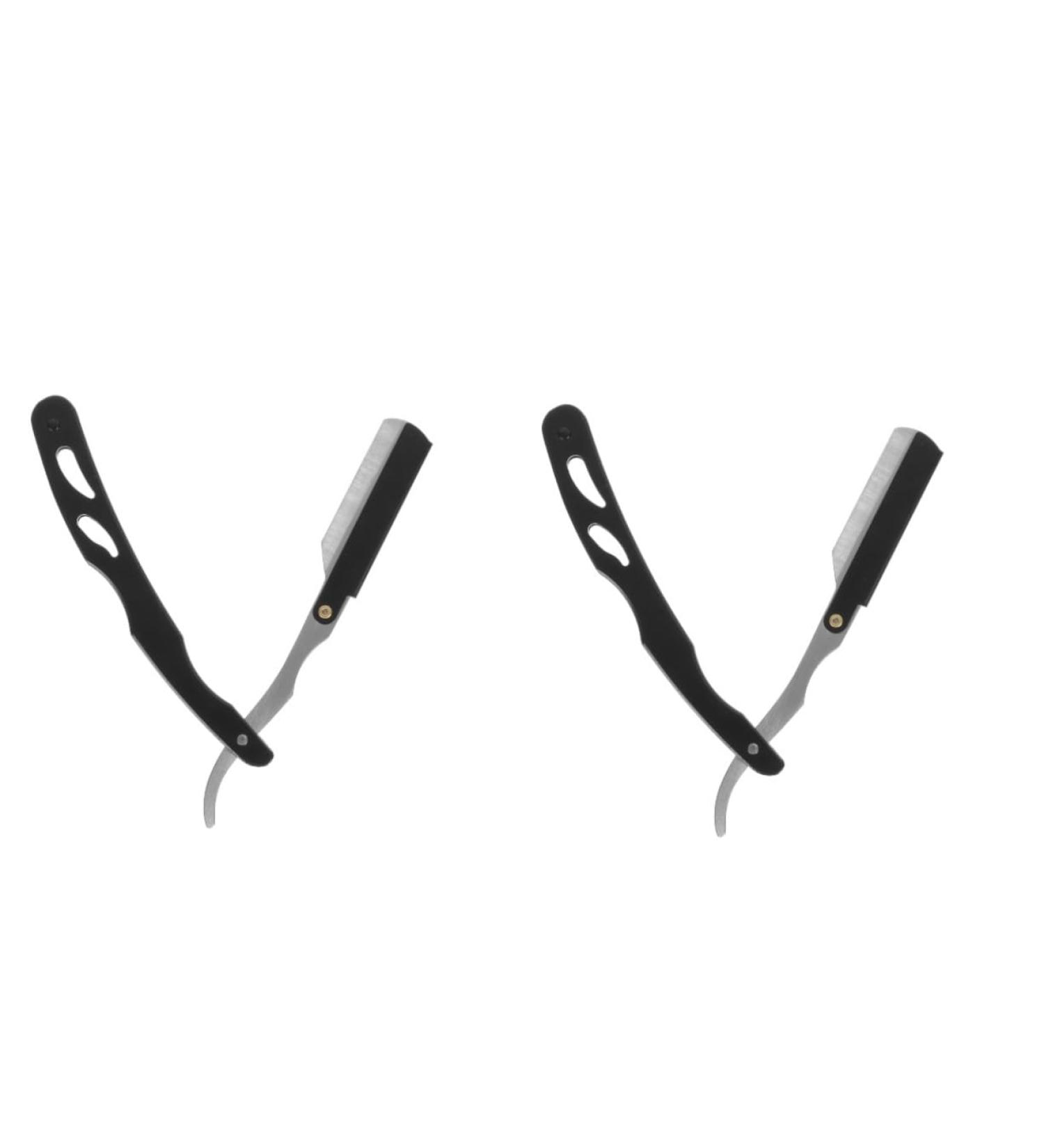 Buy Minkissy 2-Pack Men's Manual Razor - Stainless Steel Hairdresser & Beard Trimmer for Precise Grooming - Buy Online on GoSupps.com