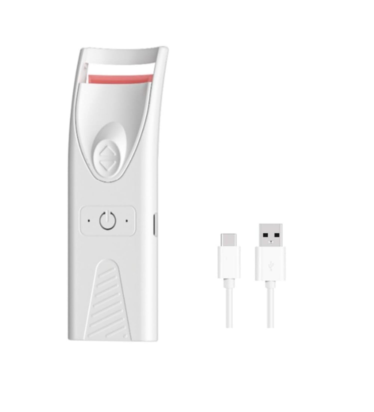 Joselin White YJ02 Eyelashes Curls Portable Small Electric Heated Eyelash Curler Long Lasting Electric Heated Comb Makeup Tool - Buy Online on GoSupps.com