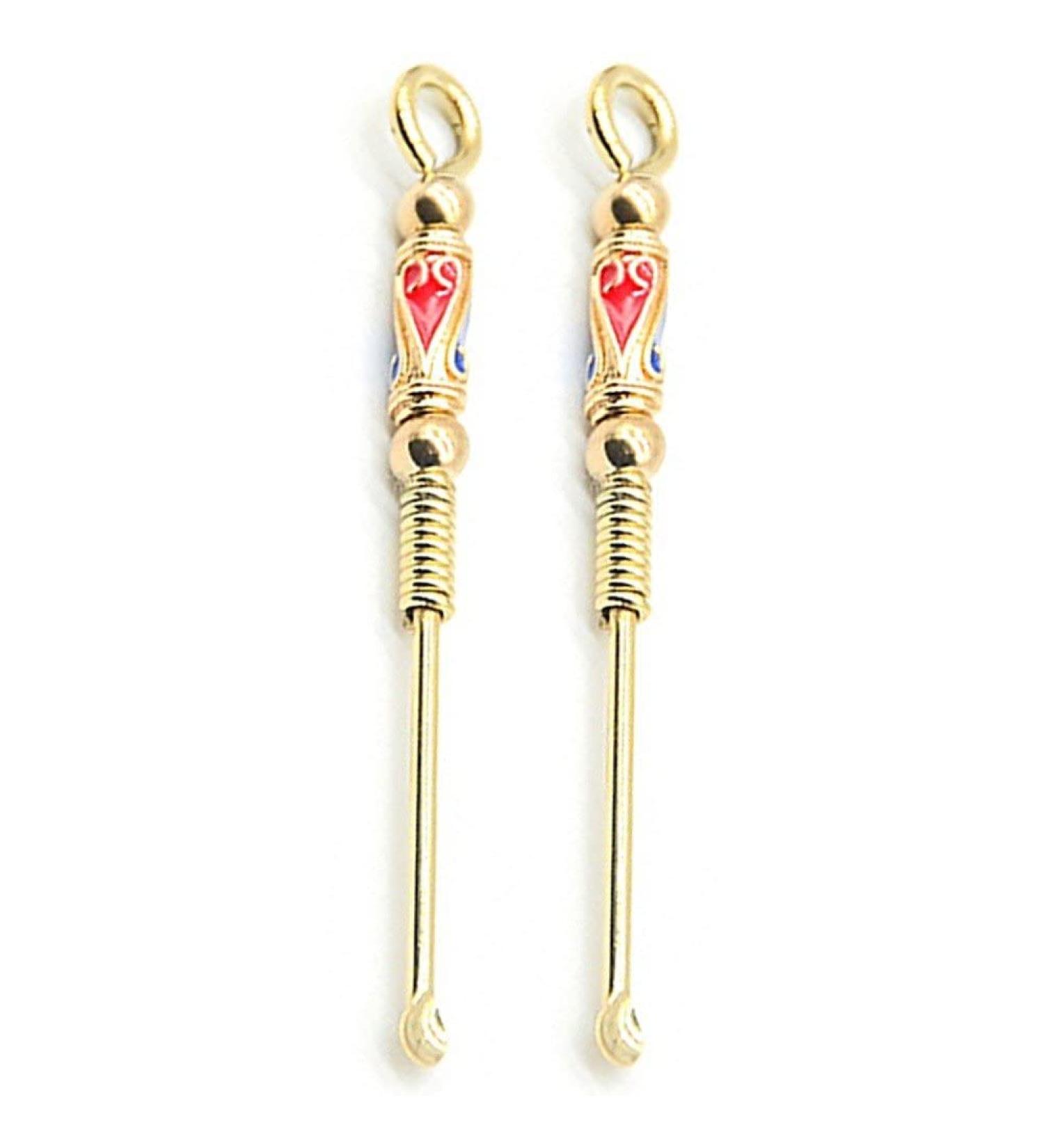 Retro Brass Ear Spoons Portable Ear Cleaning Tool Earpick Ear Wax Remover Curette Cleaner Ear Pick Keychain Pendants - Buy Online on GoSupps.com