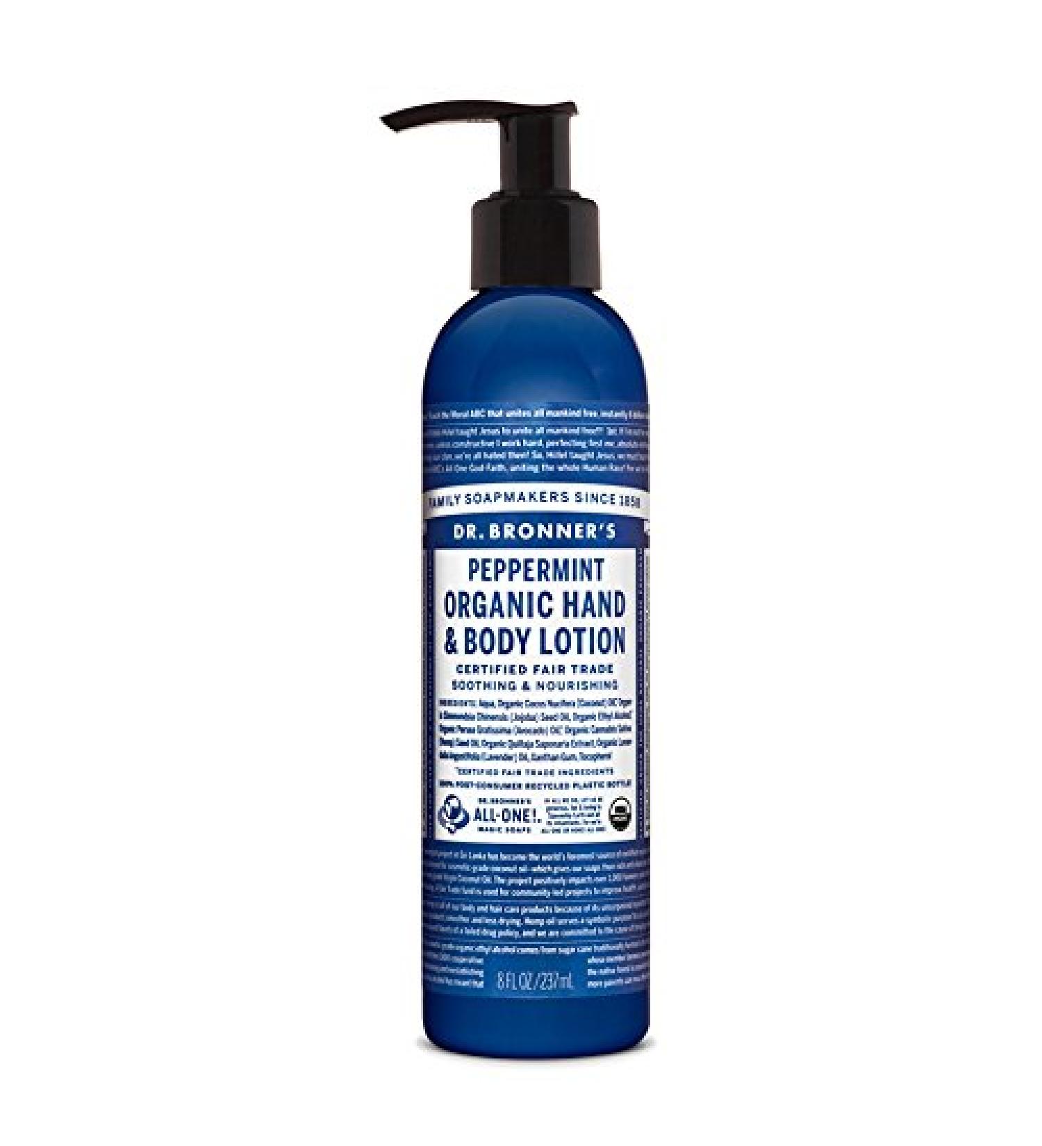 Dr. Bronner'S Fair Trade And Organic Lotion  Peppermint  8 Oz