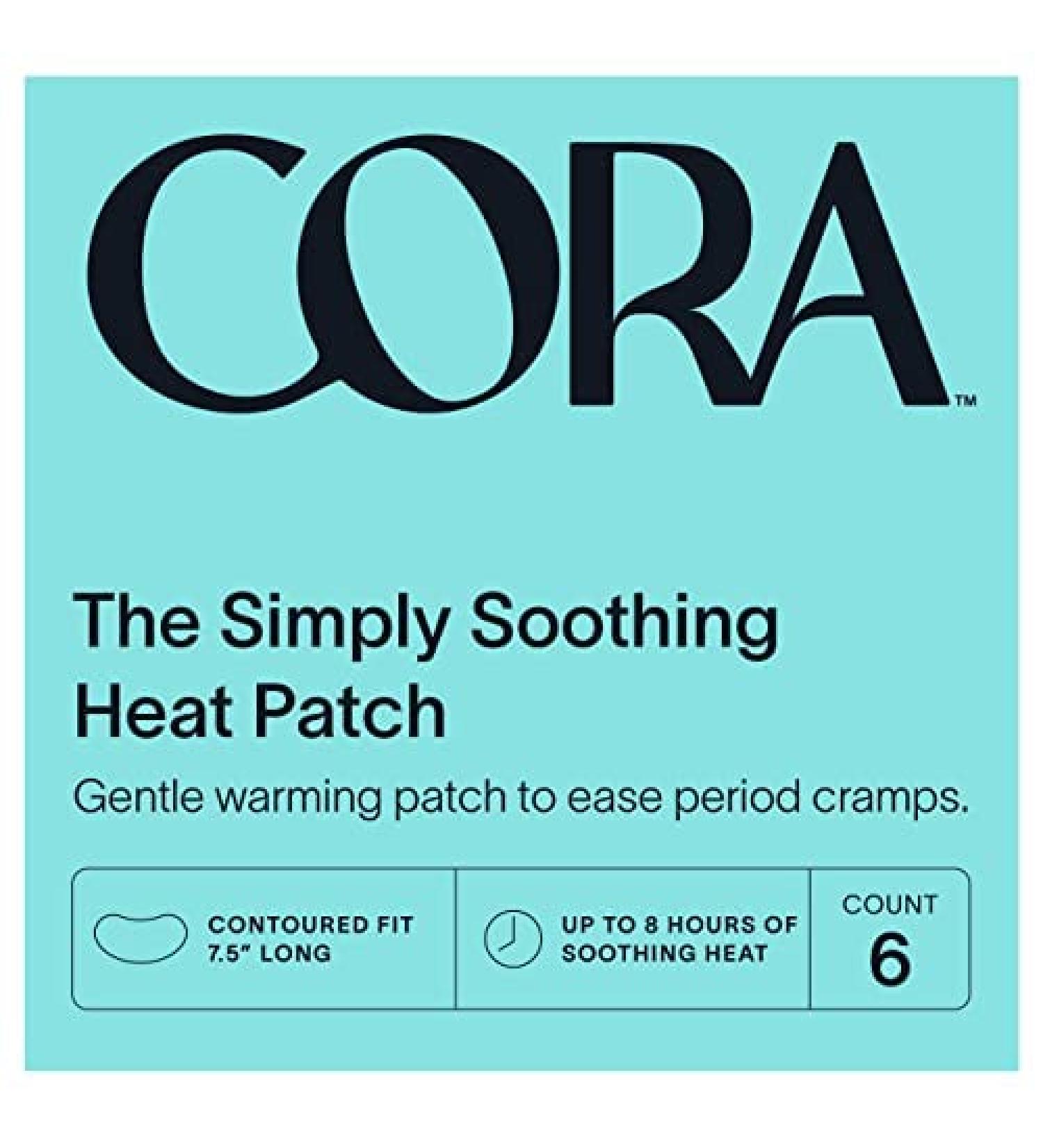 Cora Heat Relief Patch | Adhesive Cramp Soother with Activated Carbon Heat for 8 Hours | Targeted Pain Relief for Menstrual Cramps - Buy Online on GoSupps.com
