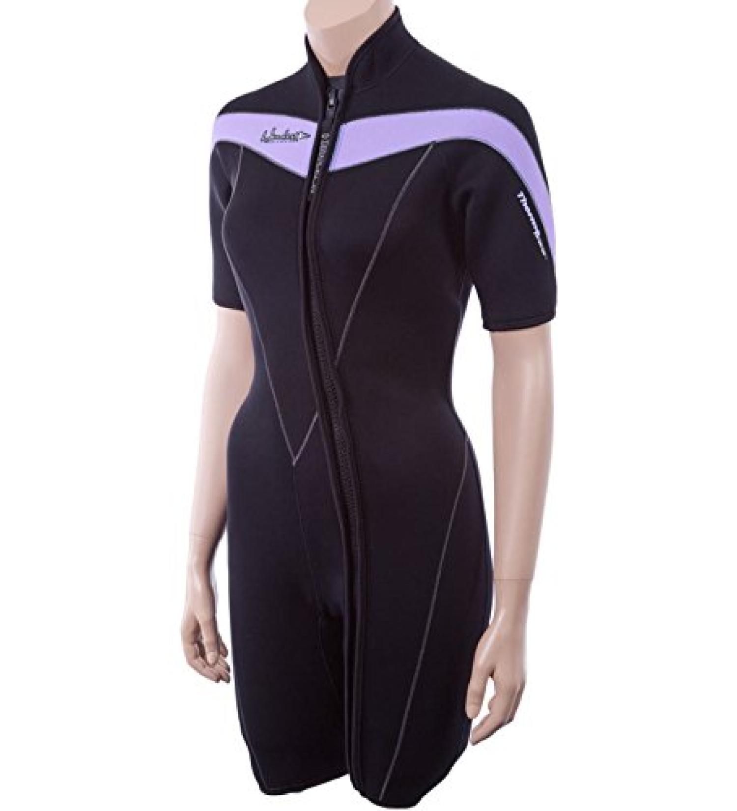 Henderson Women's Thermoprene 3mm Shorty Springsuit - Black/Lavender, Size 8 - Buy Online on GoSupps.com
