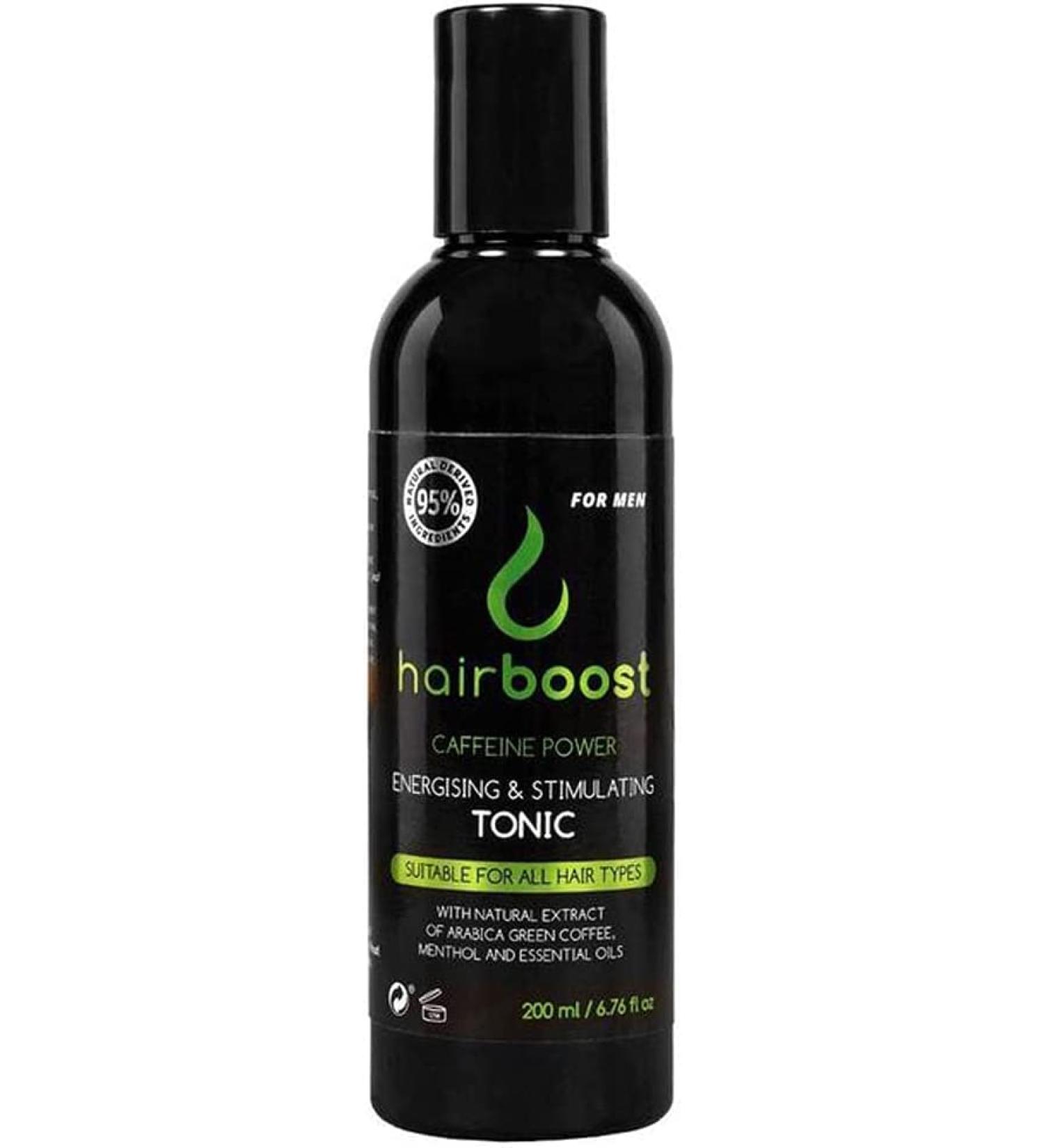 VYTALIVING Hairboost Caffeine Power Tonic for Men 200ml - Hair Treatment For Men - Energising and Stimulating - Hair Vitamins for Growth and Hair Loss - Hair Growth Serum - For All Hair Types of Men - Buy Online on GoSupps.com