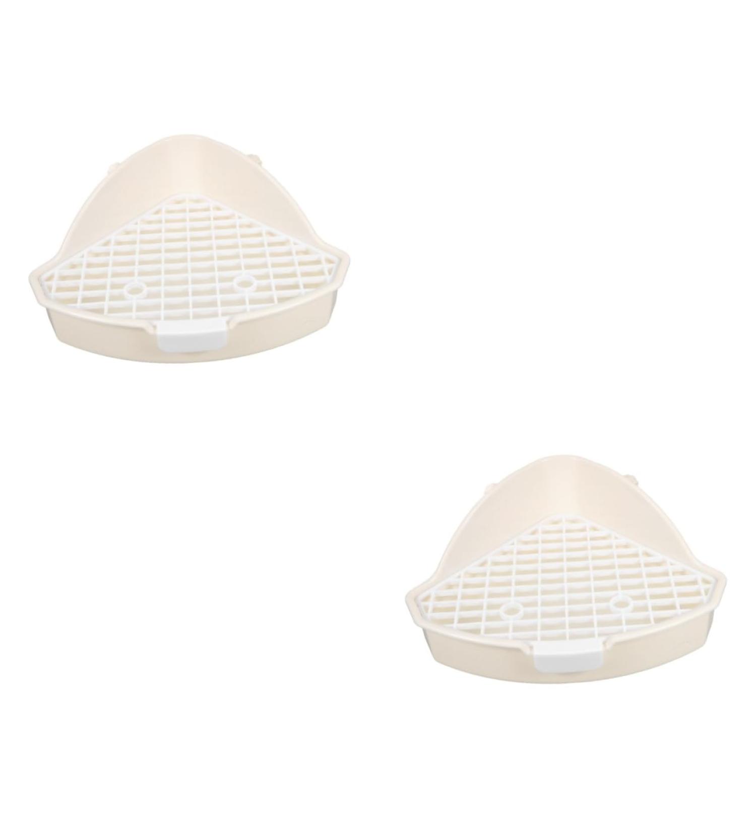 BESPORTBLE 2pcs Rabbit Triangle Toilet Guinea Pig Potty Pet Potty Pet Litter Basin Abs White 25.00X19.00X10.00CMx2pcs Whitex2pcs - Buy Online on GoSupps.com