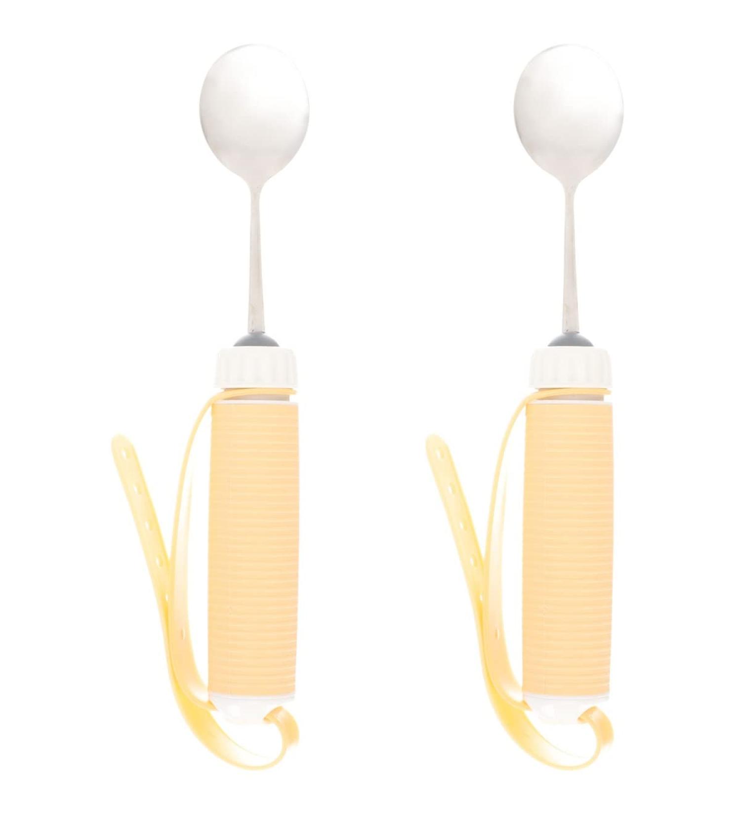2pcs Adaptive Spoon Utensils Hand Tremors Spoon Anti Shake Elderly Tableware Silverware Easy Grip Eating Aids for Hand Tremors Arthritis Parkinsons Elderly Assorted Color - Buy Online on GoSupps.com