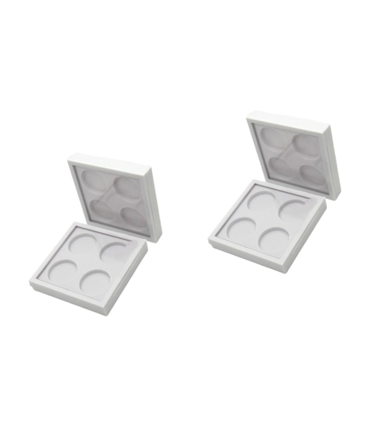 Mipcase 4 Pcs 4 Magnetic Palette Empty Makeup Eyeshadow Palette Eye Shadow Makeup Powder Make up 1 count (Pack of 1) Whitex2pcs - Buy Online on GoSupps.com
