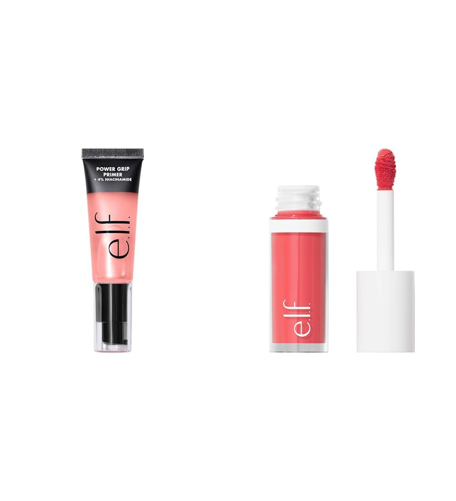 e.l.f. Power Grip Primer + 4% Niacinamide Gel-Based & Hydrating Face Primer & Camo Liquid Blush Long-Lasting Liquid Blush For High-Pigment Colour - Buy Online on GoSupps.com