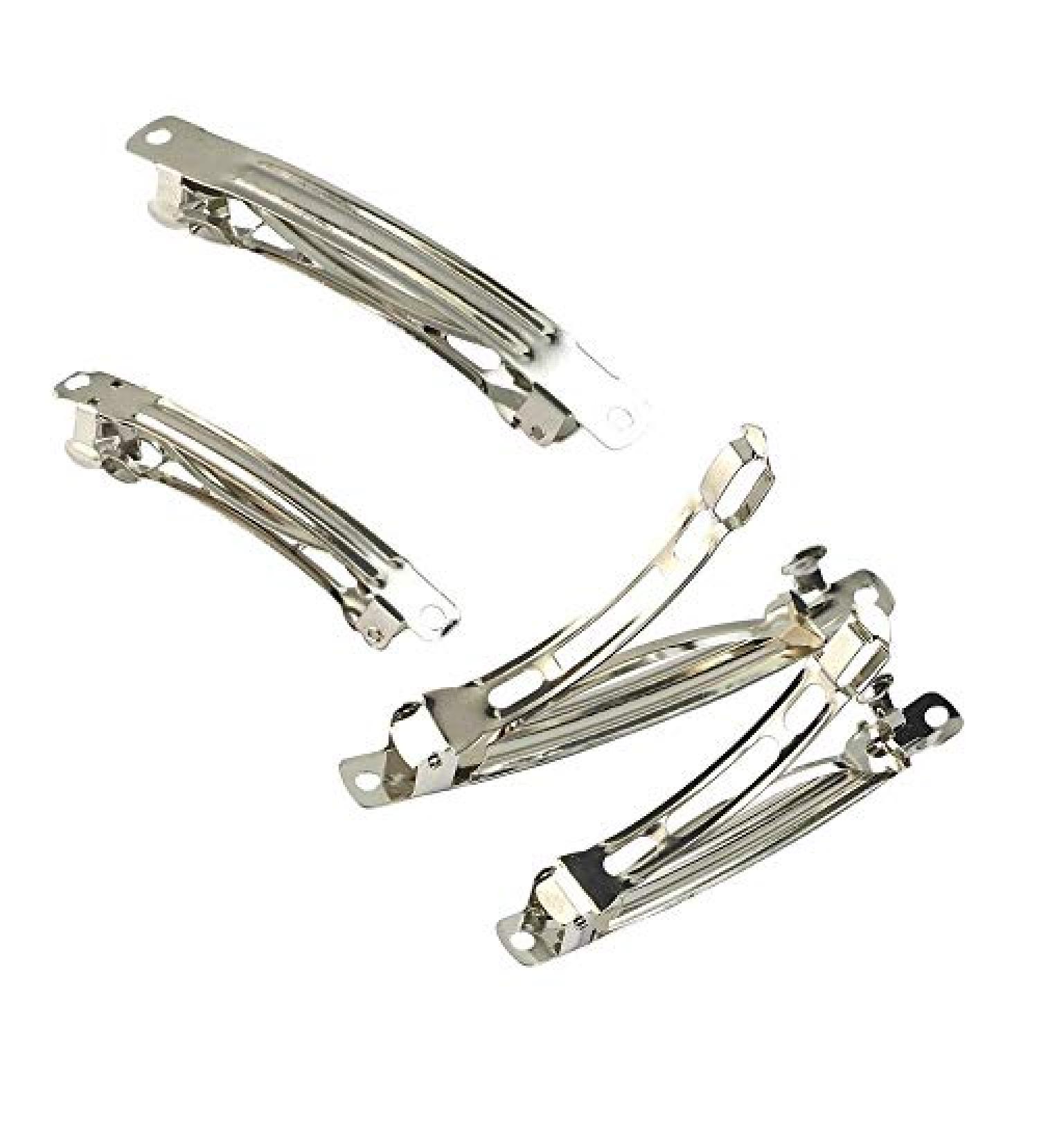 20pcs Assorted Silver French Barrette Hair Clips for DIY Hair Bows - Metal Hair Clip Craft Supplies - Buy Online on GoSupps.com