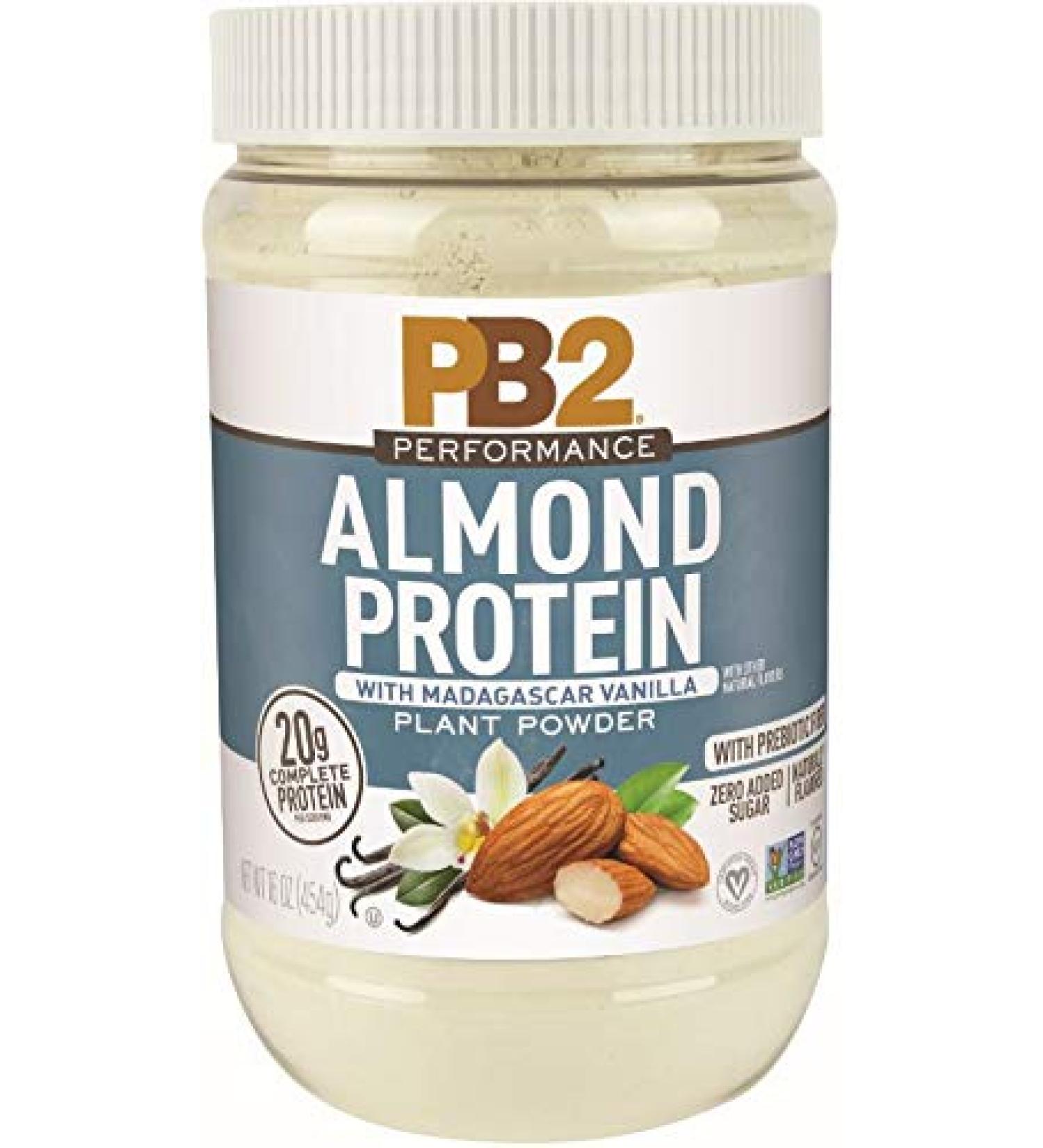 PB2 Almond Protein Powder - Madagascar Vanilla Flavor | 1 lb - High Protein & Low Calorie - Buy Online on GoSupps.com