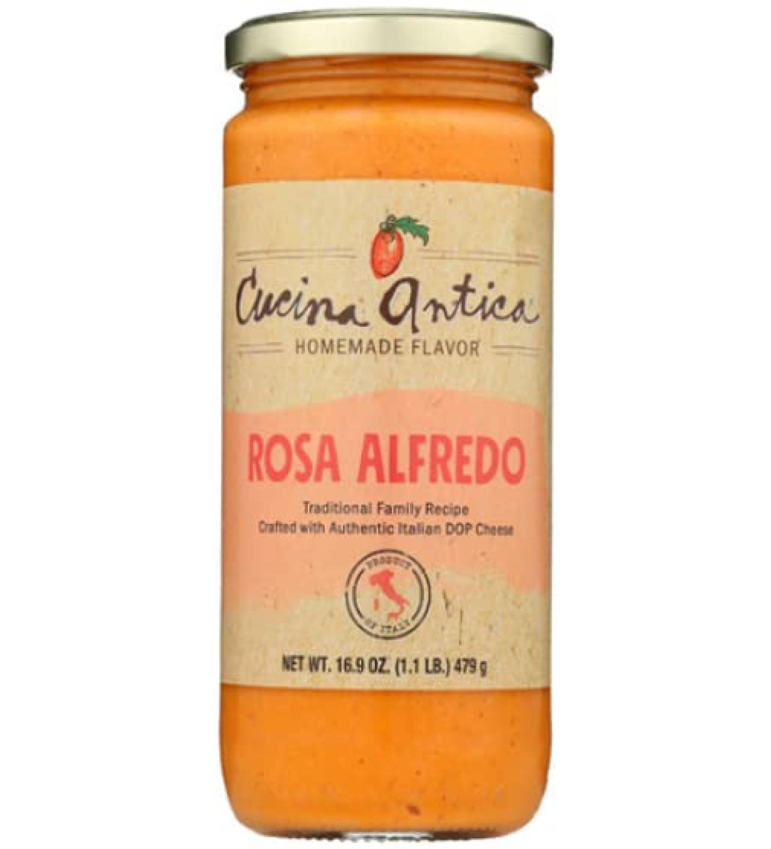 Cucina Antica Alfredo Rosa Sauce 16.9oz (Pack of 3) - Authentic Italian Recipe - Buy Online on GoSupps.com