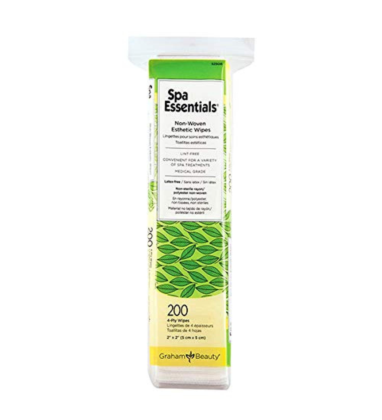 Graham Spa Essentials Esthetic Wipes - 2x2 Inch | Gentle Makeup Removal & Skincare - Buy Online on GoSupps.com