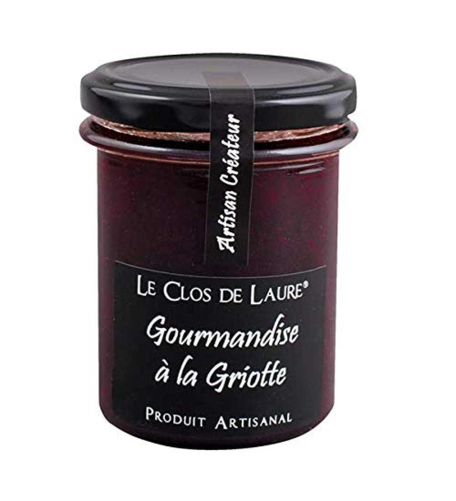 Le Clos de Laure cherry jam with chocolate and cognac from France 220g cherry with cognac and chocolate