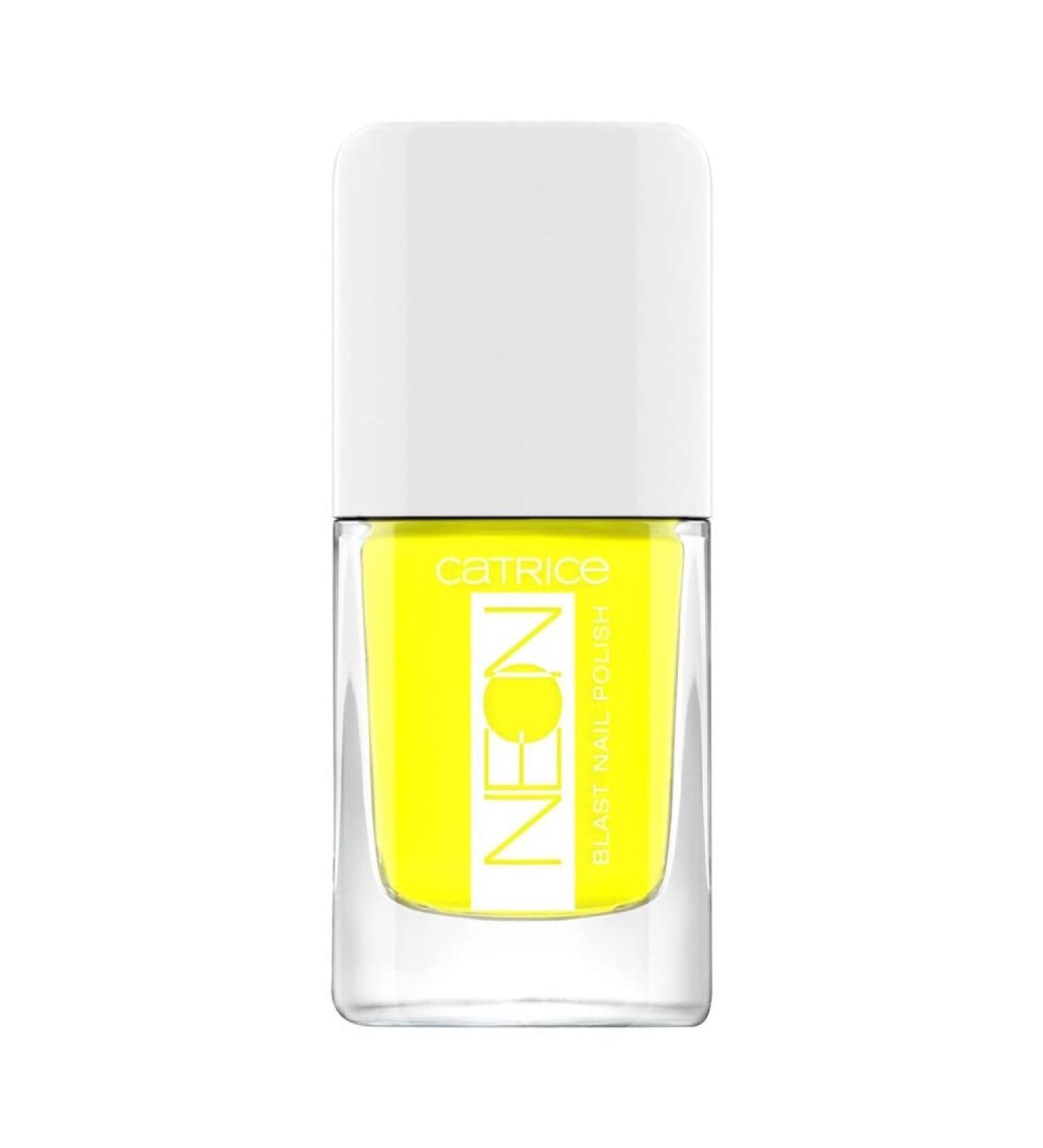 Catrice neon blast nail polish nail polish nail polish No. 01 Energising Yellow yellow color -intensive glossy without acetone vegan without preservatives (10.5 ml)
