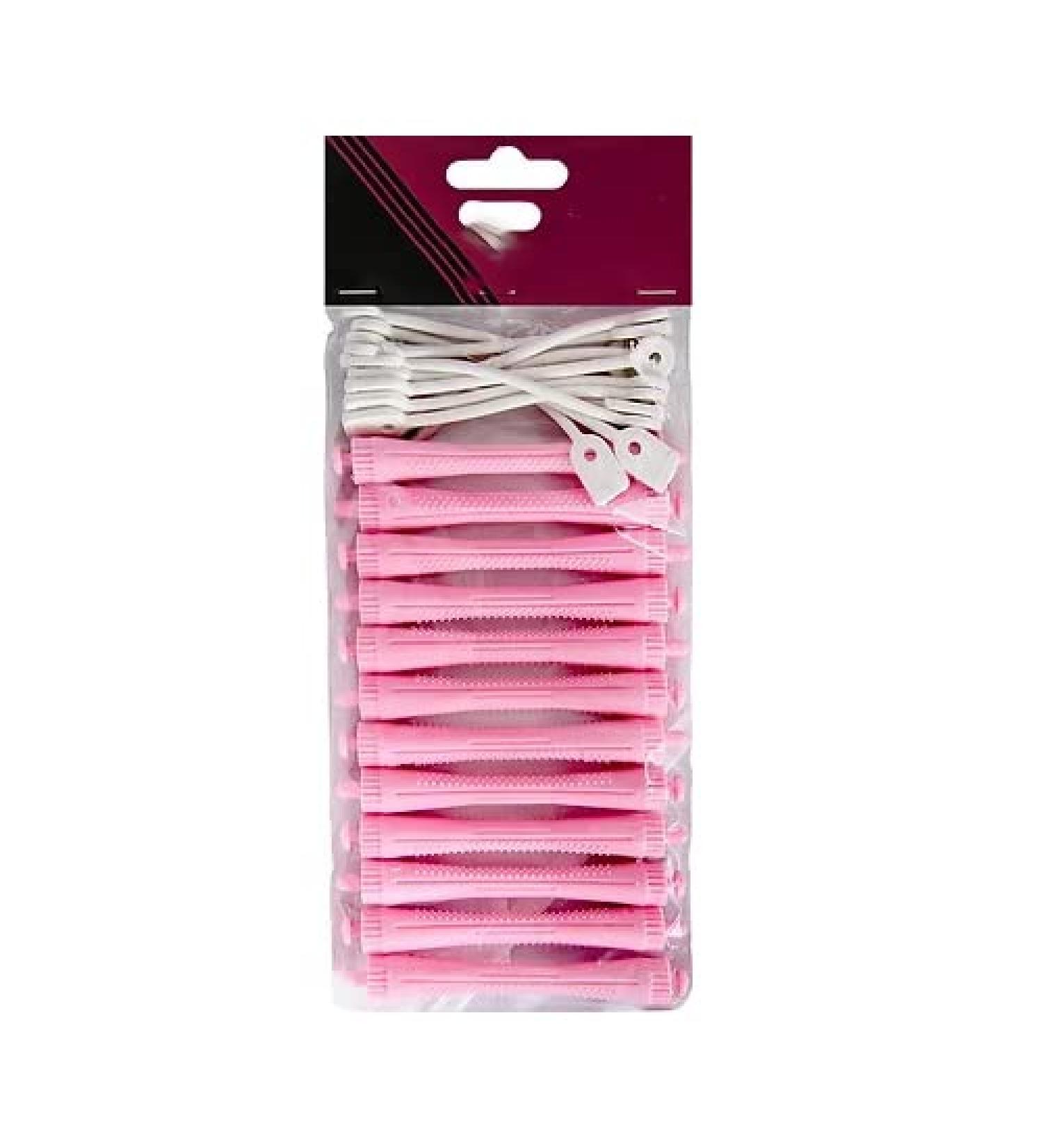 GLAMSA 12 perming rods Curling hairdressing DIY tool for hair styling Hair curling with zero heat damage Ideal for home or salon use (Pink 7MM)