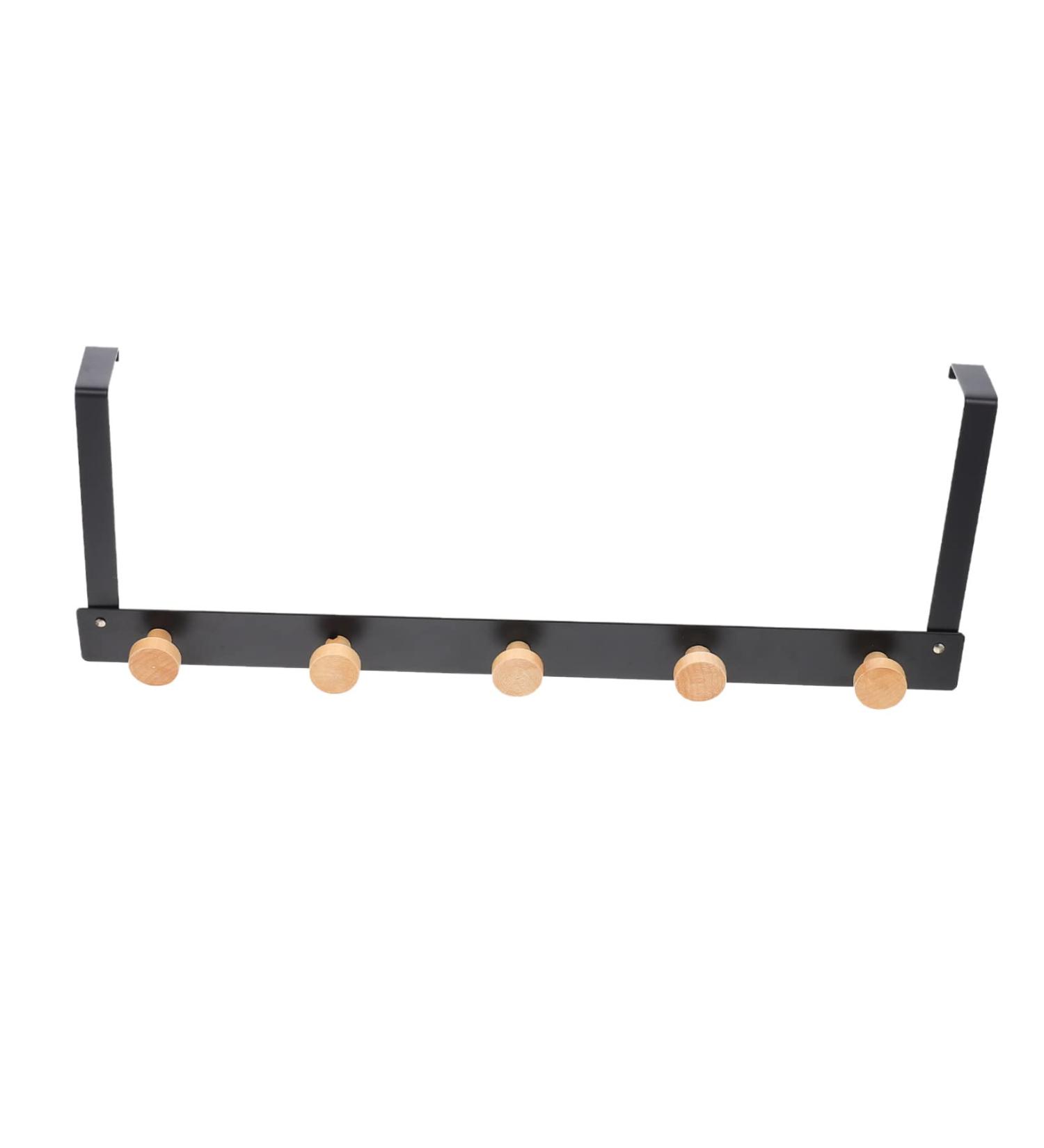 LABRIMP Cloth Hooks Door Hook Towel Hangers Backpack Hook Door Towel Hook Cloth Iron Door Back Hanger Home Page Wall 50X8cm Black - Buy Online on GoSupps.com