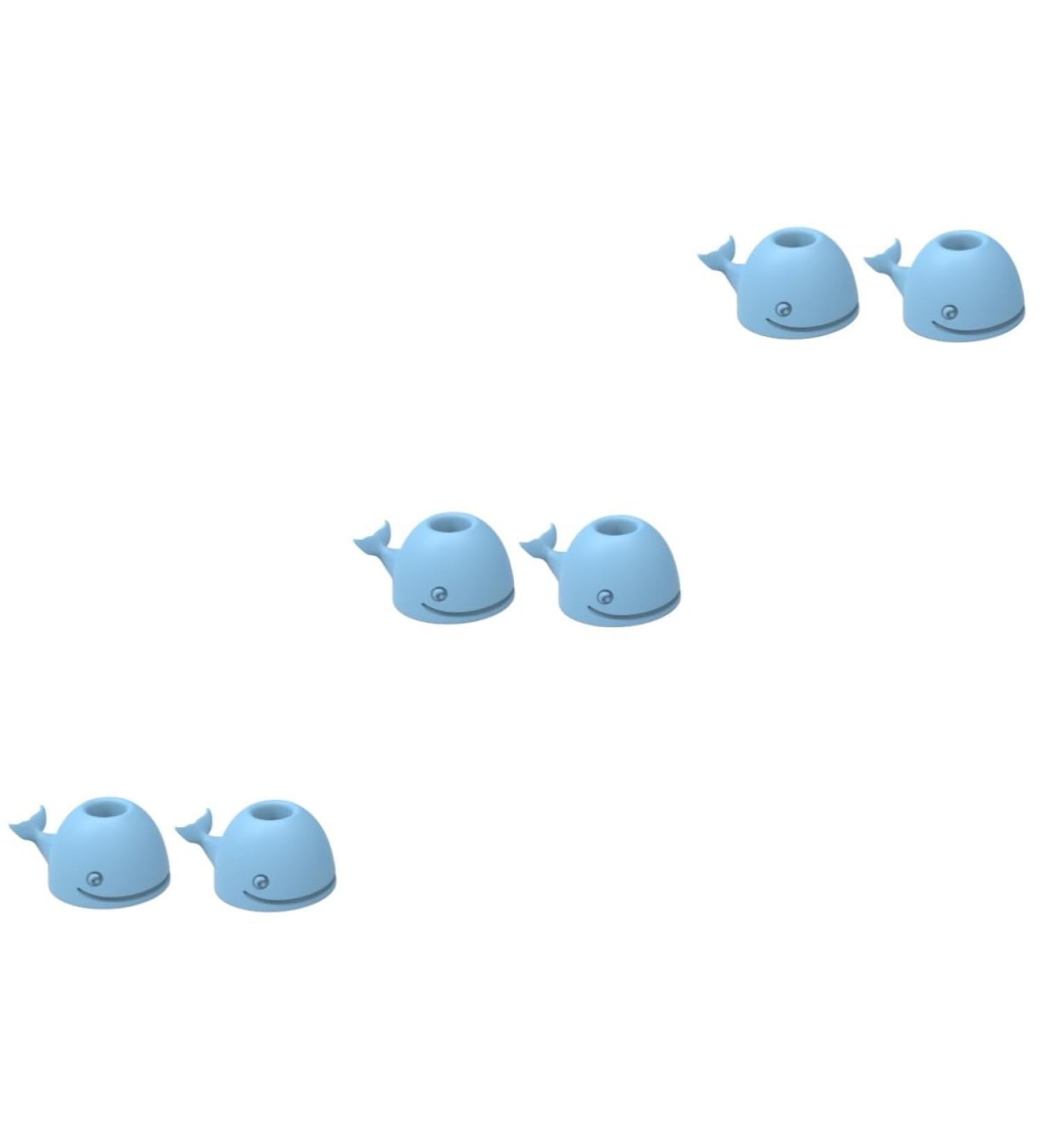 Zerodeko 6 pcs Silicone Toothbrush & Razor Holder - Sky Blue Storage Solution for Bathroom & Desk - Buy Online on GoSupps.com