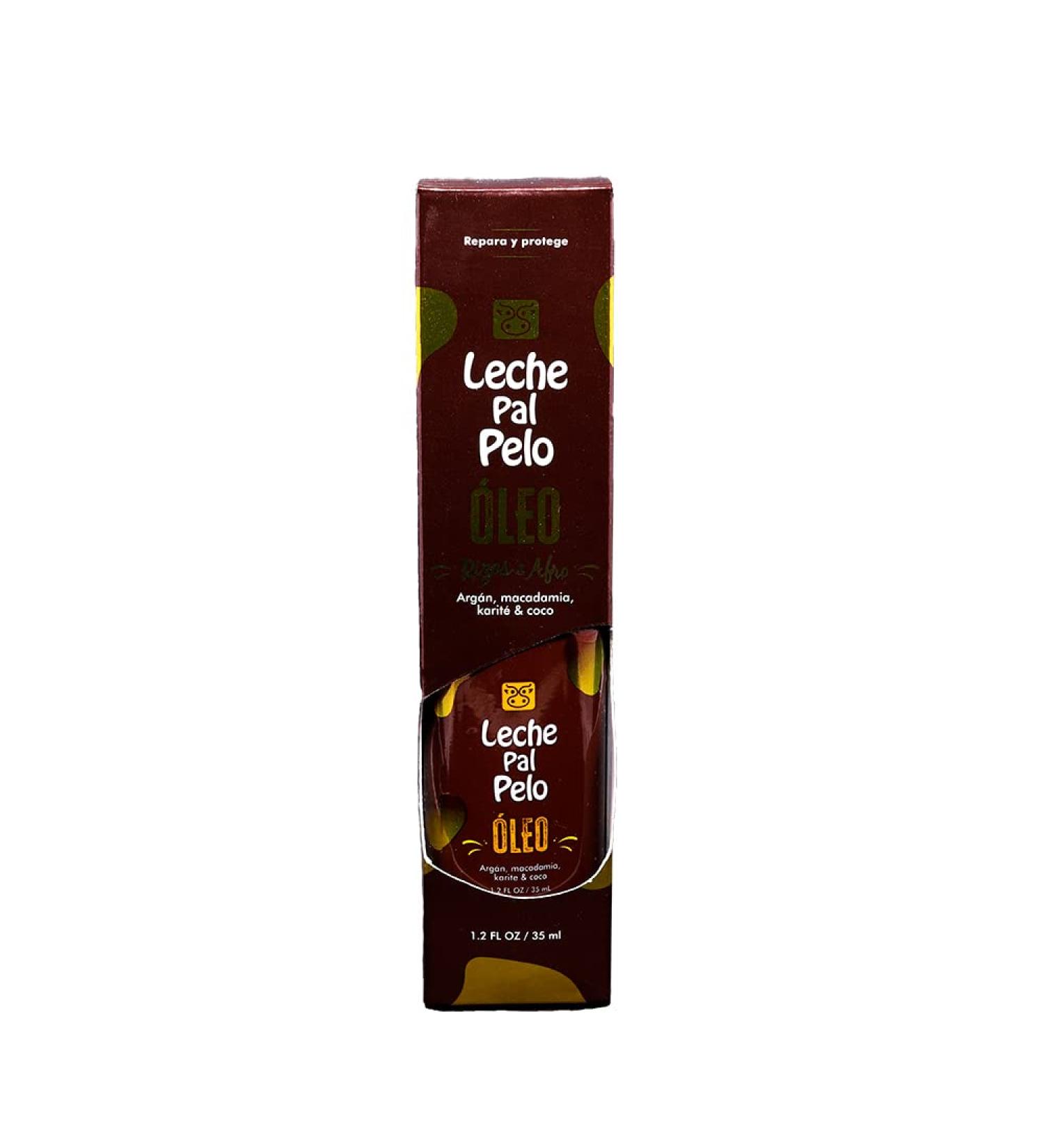 Leche Pal Pelo Oleo Hair Oil Treatment with Argan, Macadamia, Coconut & Shea Butter - Repair Serum for Frizzy & Damaged Hair - 1.2 fl. oz - Buy Online on GoSupps.com