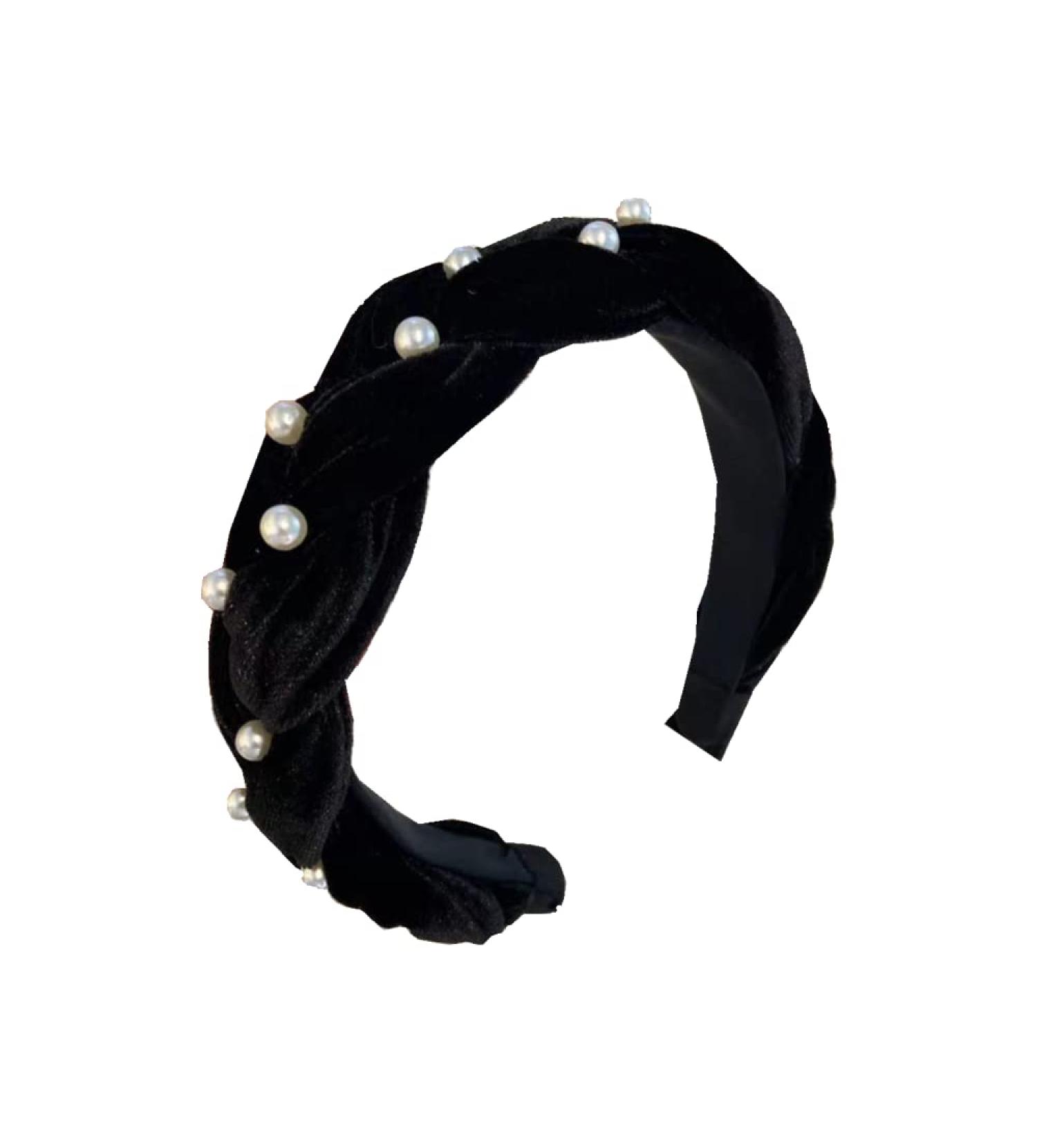 LSHEQYI Pearl Headbands Faux Pearl Velvet Pearl Women Headband Pearl Hair Bands - Buy Online on GoSupps.com