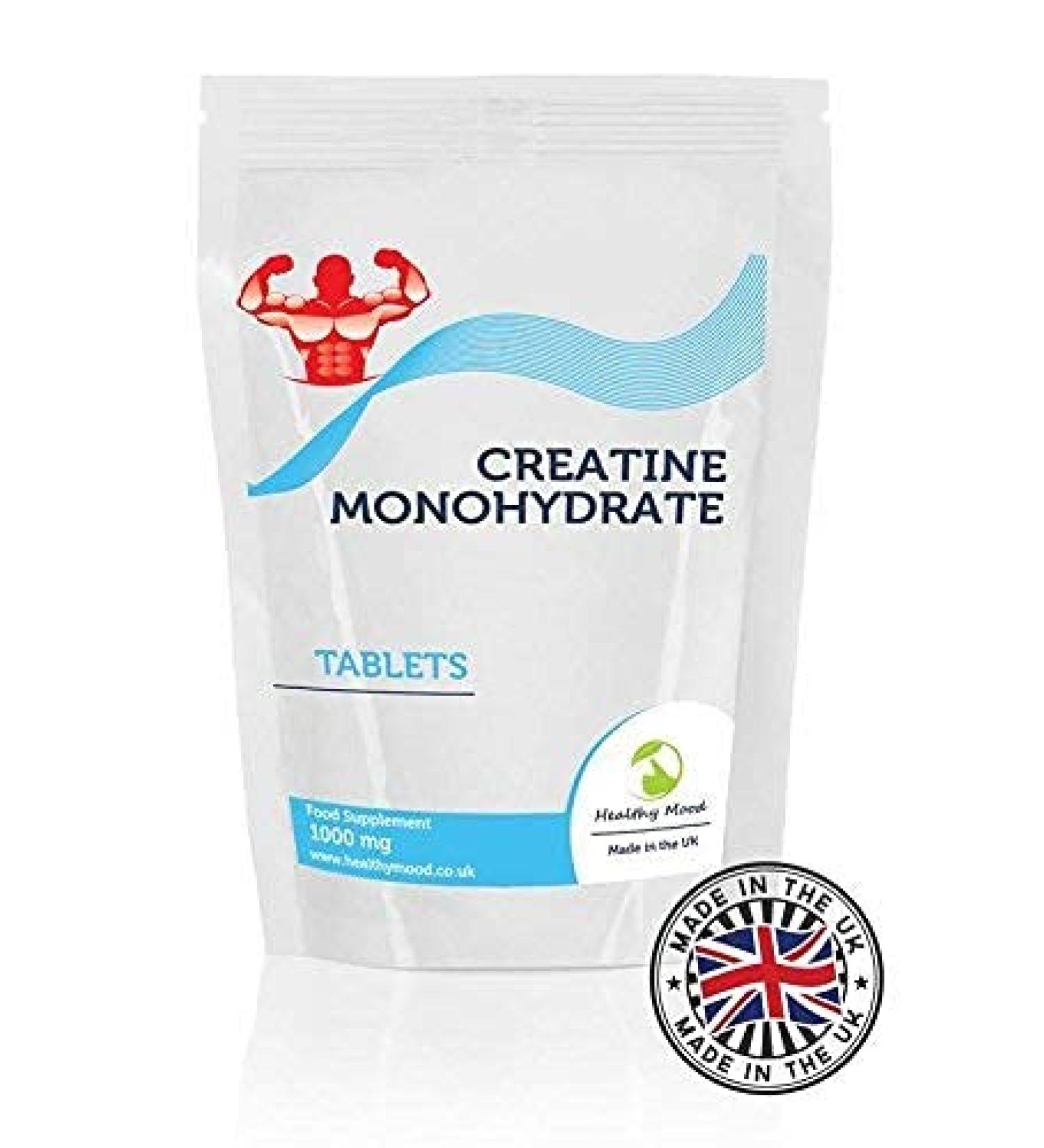 Creatine Monohydrate 1000 MG - 60 Tablets - Mailbox Friendly & International Shipping - Buy Online on GoSupps.com