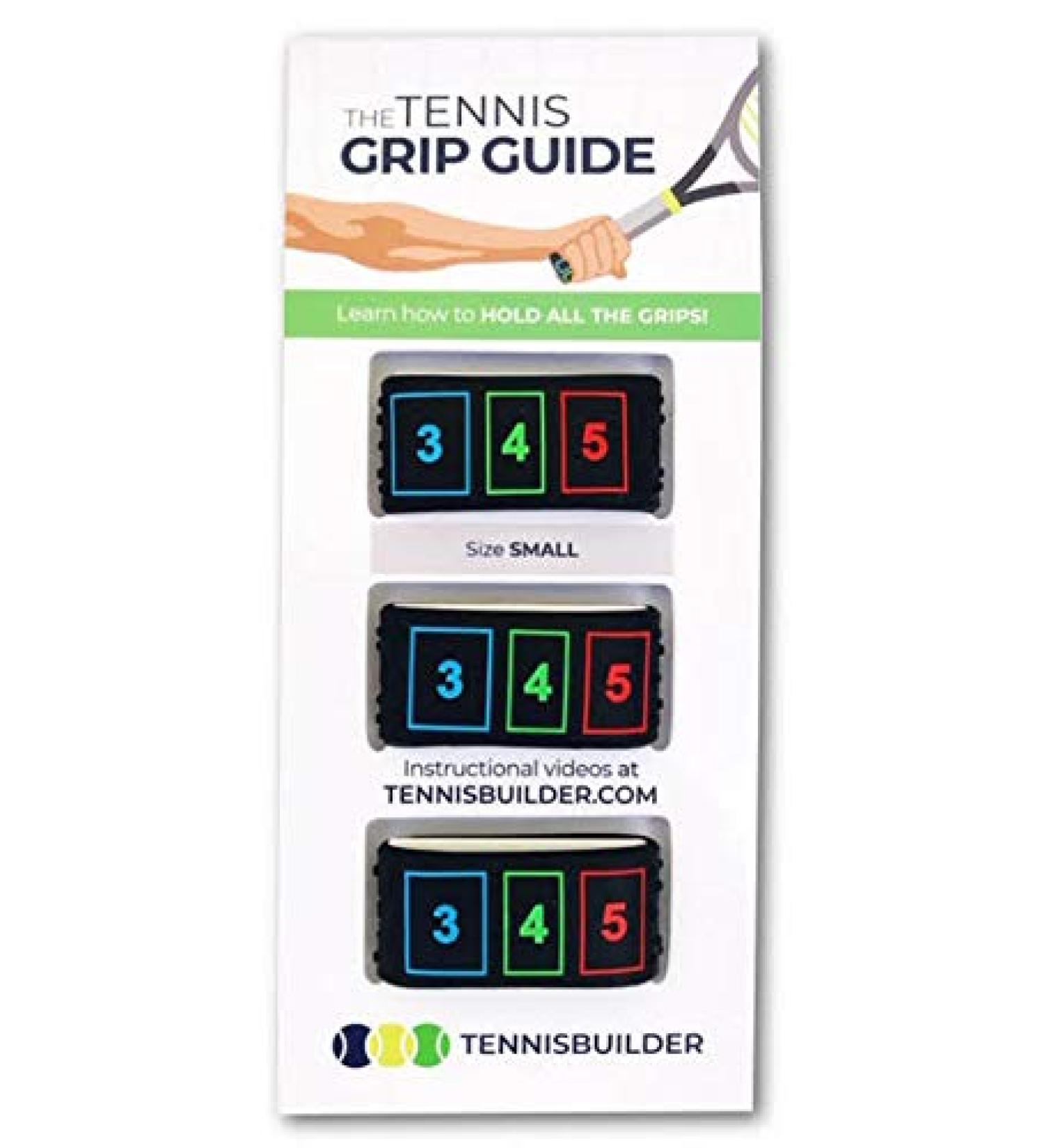 Tennis Grip Guide by Tennisbuilder | For Adults & Kids, Advanced to Beginner Players | Small 3 Pack - Buy Online on GoSupps.com