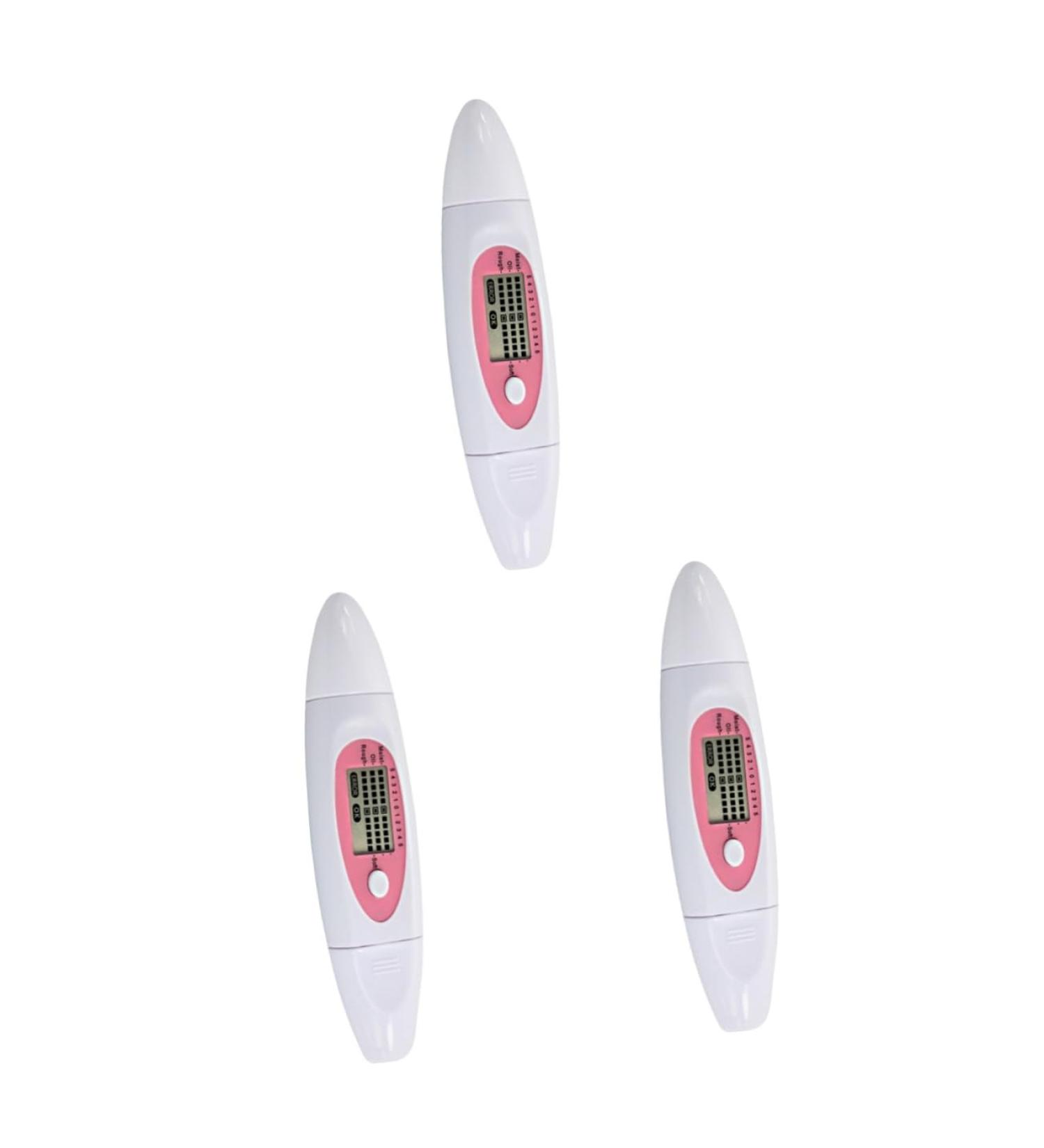 OHPHCALL 3pcs 3 1 Facial Moisture Oil Tester Skin Analyzer Min Spa Humidifier Facial Moisture Oil Meter White 13.5X2 CMx3pcs Pink+whitex3pcs - Buy Online on GoSupps.com