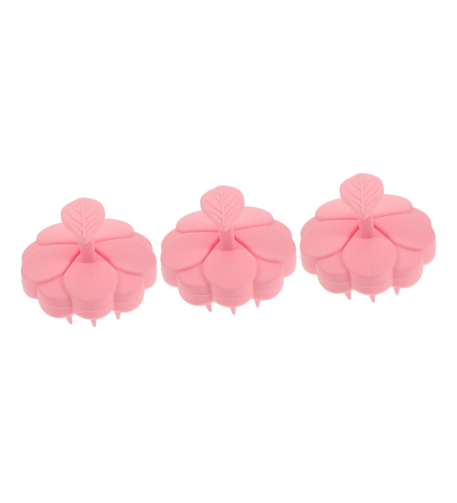 Magiclulu 3ST Silicone Massage Bath Brush - Portable Scalp Massager & Hand Washer for Kids | Pink Travel Accessories - Buy Online on GoSupps.com