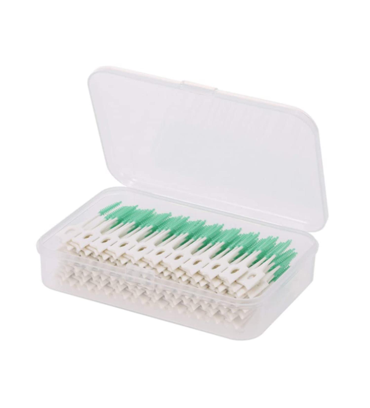 Ultra Narrow Interdental Brush - 160 Disposable Silicone Toothpicks for Effective Dental Cleaning - Green - Buy Online on GoSupps.com