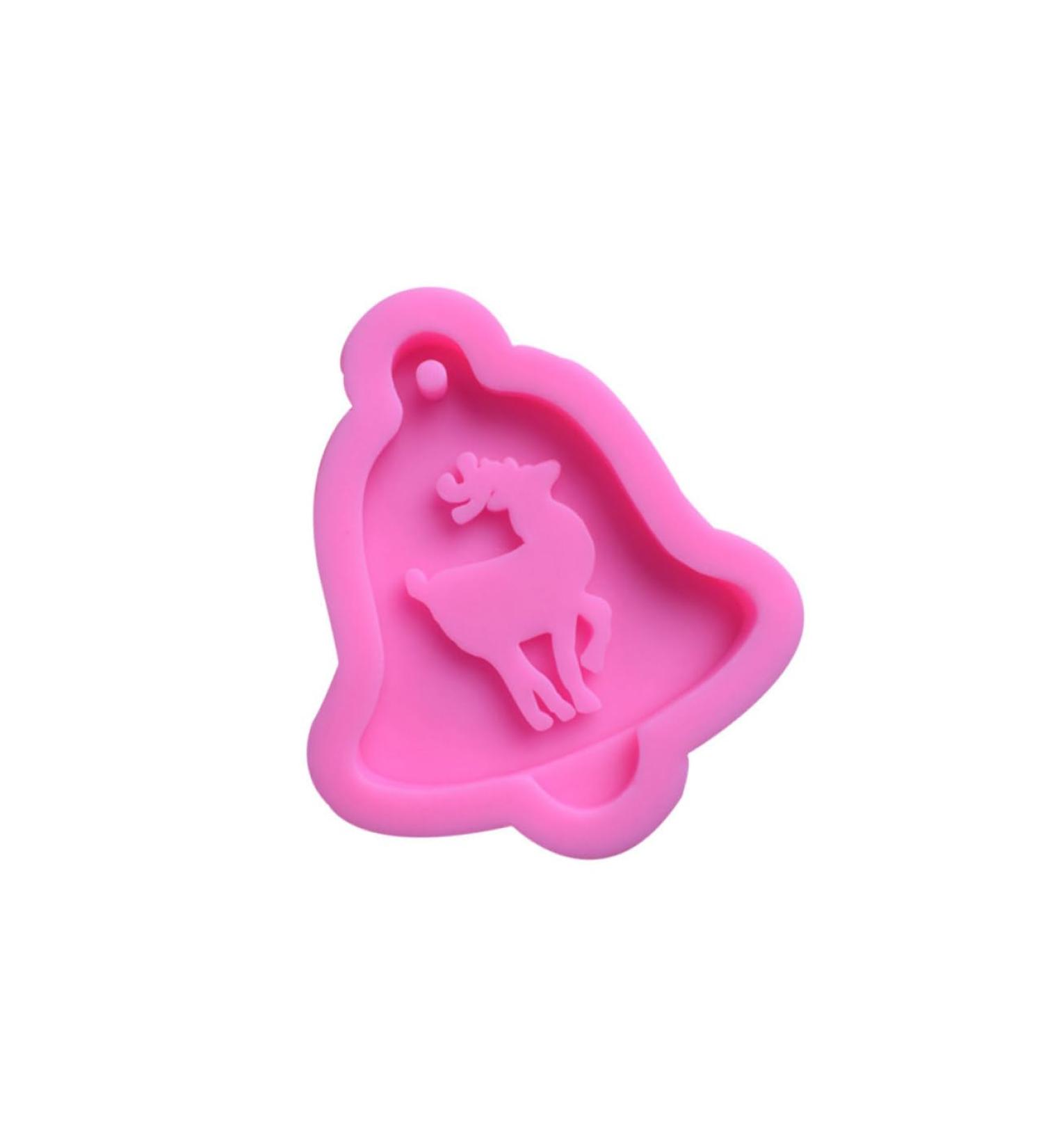 VILLCASE 3D Candle Mold 3D Silicone Mold Christmas Cake Pans Bell Silicone Mold DIY Christmas Craft Silicone Candle Mold Chocolate Silicone Molds Deer Fondant Mold Soap Lip Gloss Violet 11.00X9.00X1.50CM - Buy Online on GoSupps.com