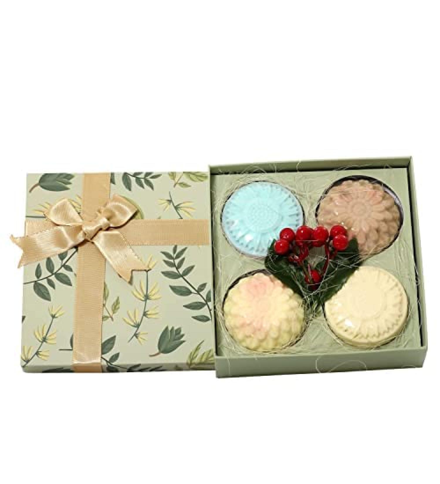 Festive Gift Box by ahad Handcrafted Soap with Zero Chemical l Pure & Organic Soap with Essential Oils | Handcrafted Ahad Soaps Gift Box gift Box for Christmas - Buy Online on GoSupps.com