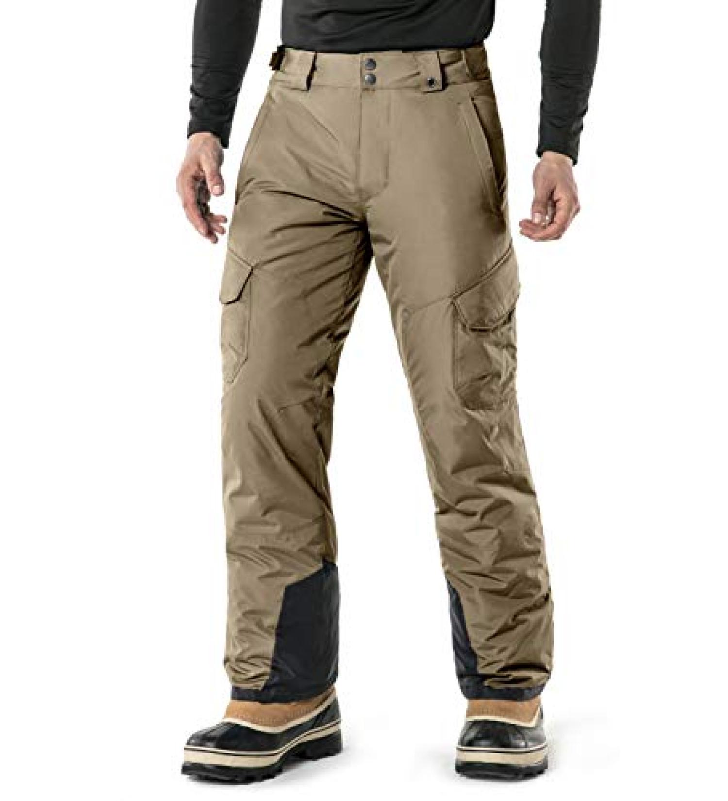 TSLA Men's Winter Snow Pants - Waterproof Insulated Ski Pants for Snowboarding - Khaki XX-Large - Buy Online on GoSupps.com