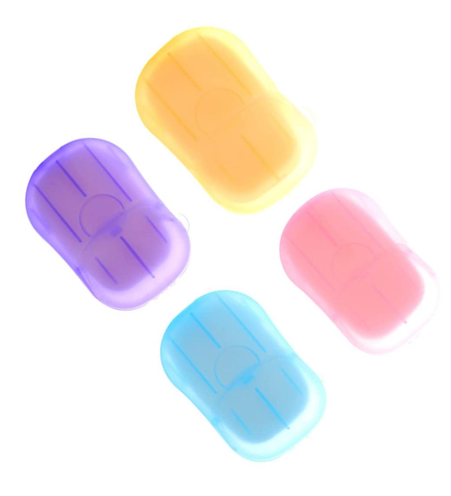 KUYYFDS Disposable Paper Soap Portable Mini Soap Case 20 Sheets Travel Washing Hand Bath Toiletry Paper Soap Sheets For Outdoor Camping Hiking(Random) Personal Care Products - Buy Online on GoSupps.com