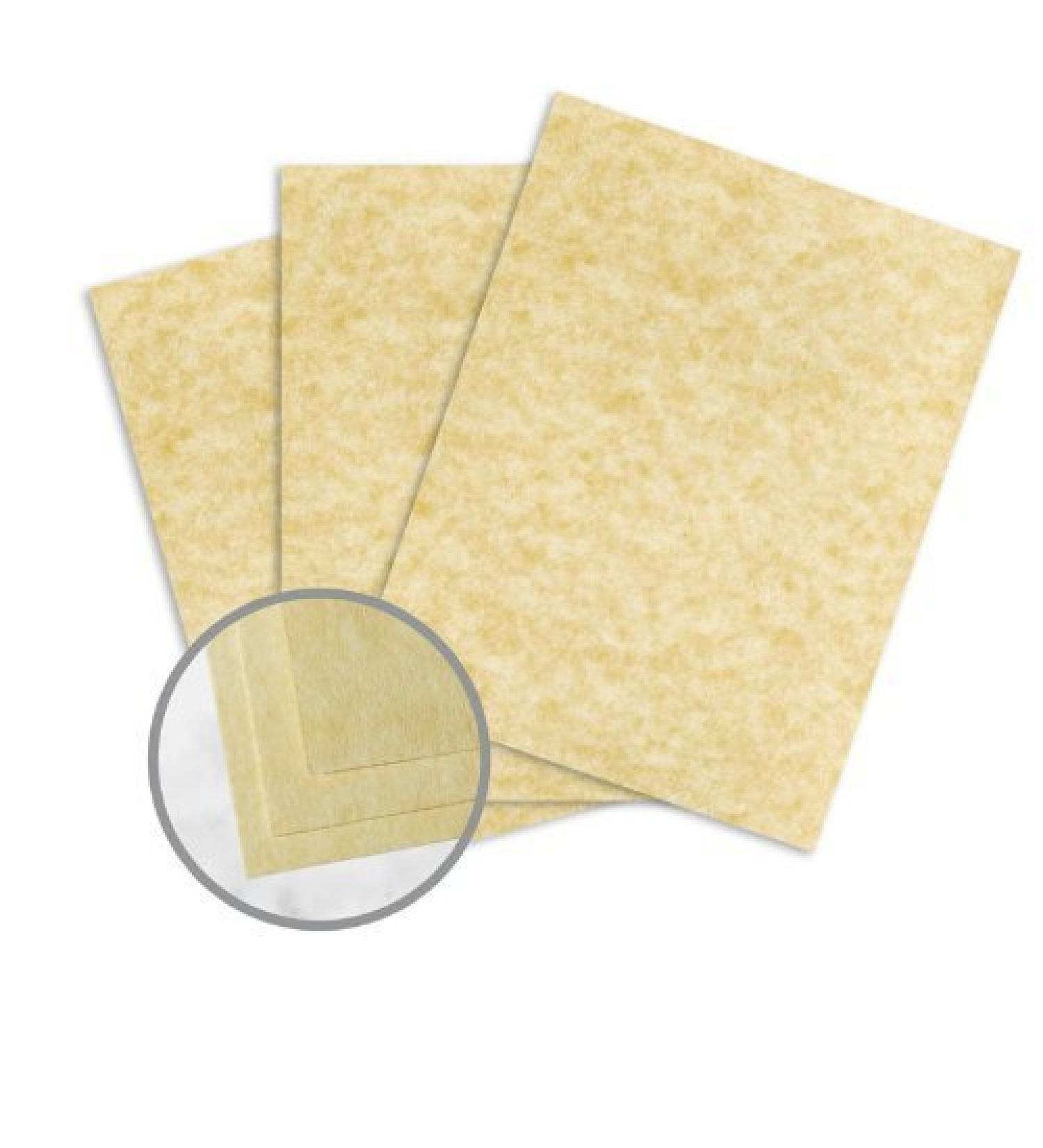 Astroparche Ancient Gold Card Stock - 8 1/2 x 11 in 65 lb Cover Vellum 30% Recycled 250 per Package