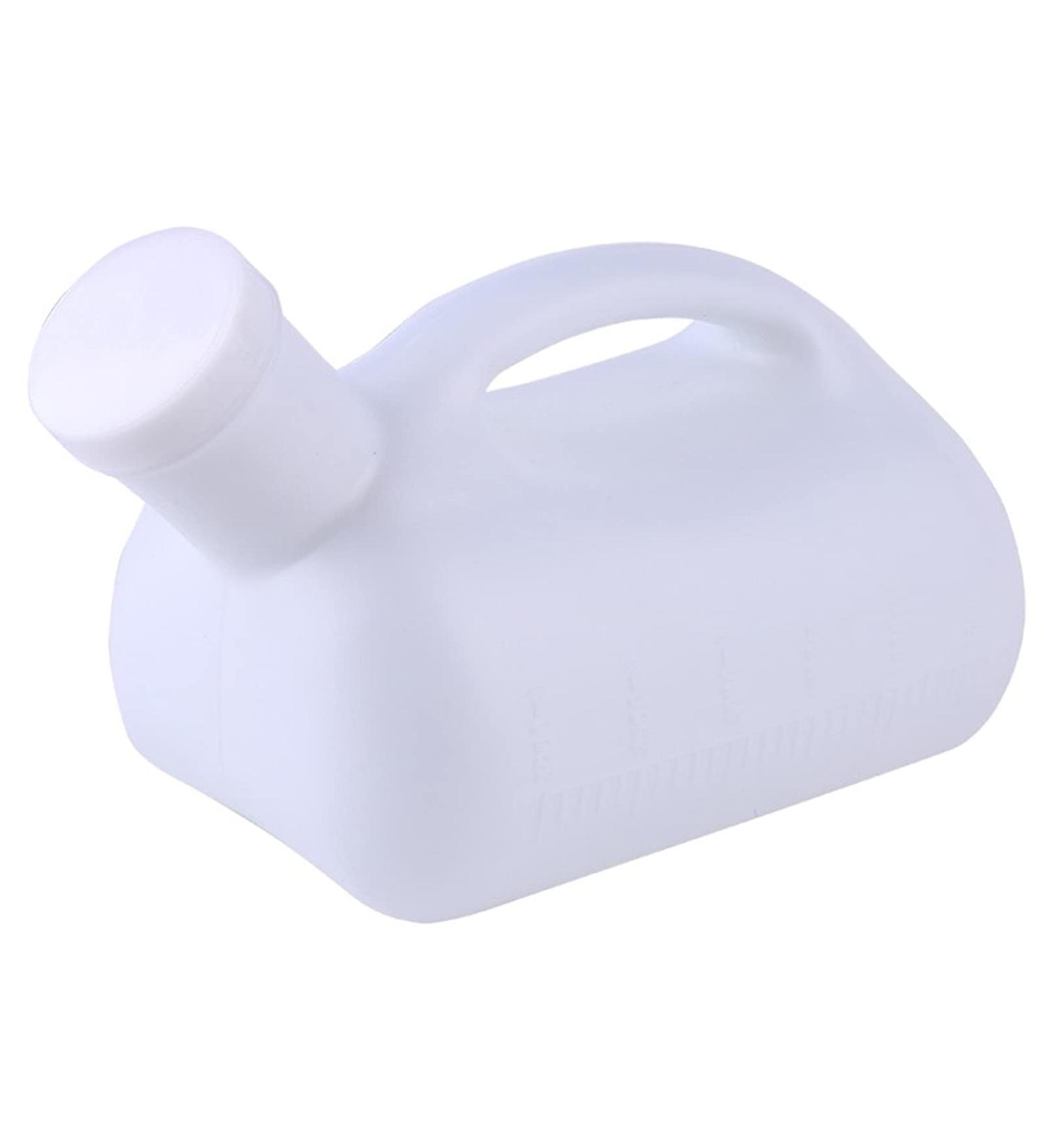 Men's Urinals for Men 3000 Ml Super Large Capacity Portable Male Urine Cups Bed with Lid Pee Bottles for Men Home Driving and Travel (White/Blue)(Color:White) Happy - Buy Online on GoSupps.com