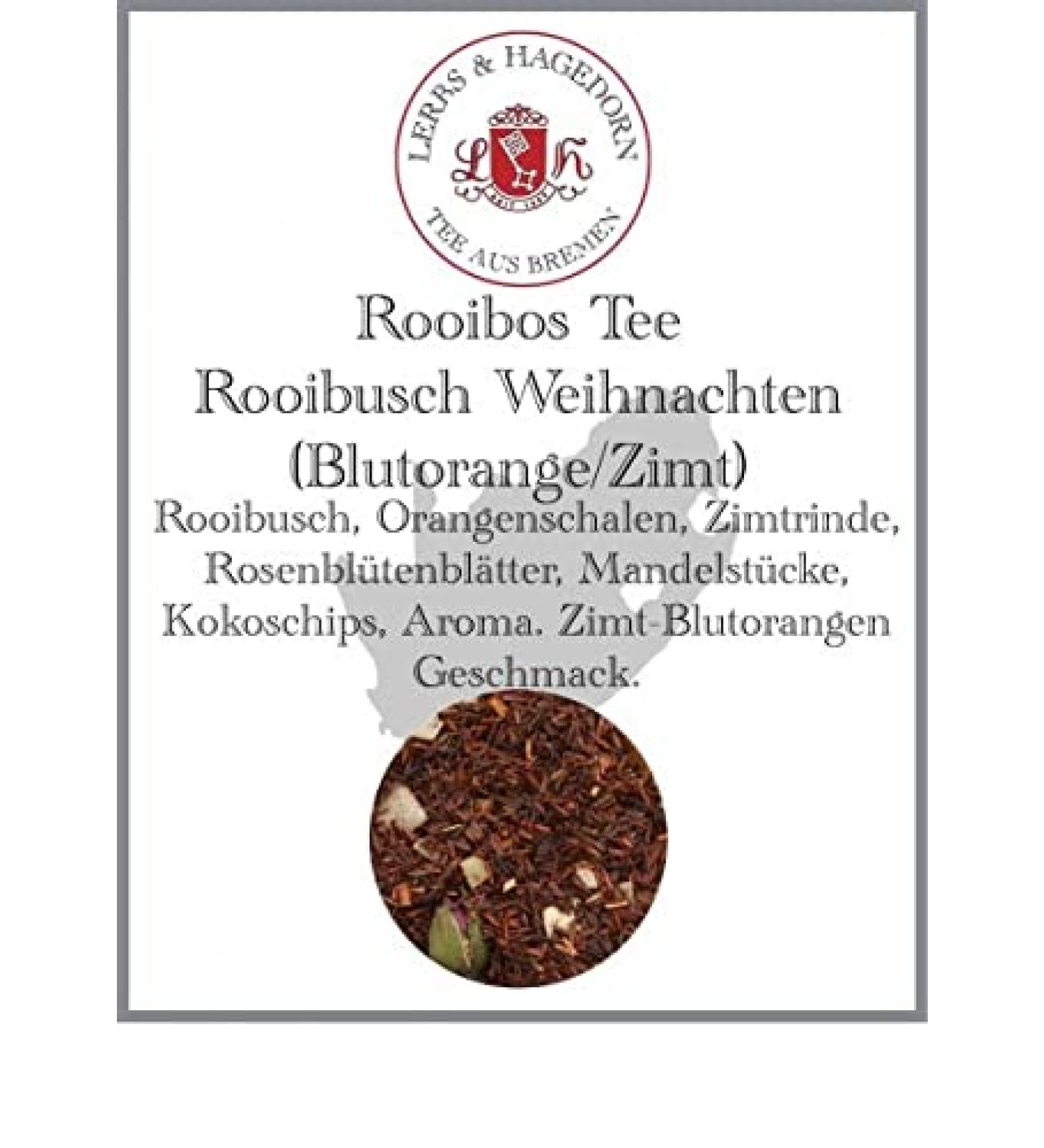 Lerbs & Hagedorn Rooibos Rooibusch Christmas Tea Blood Orange / Cinnamon 250 g - Buy Online on GoSupps.com