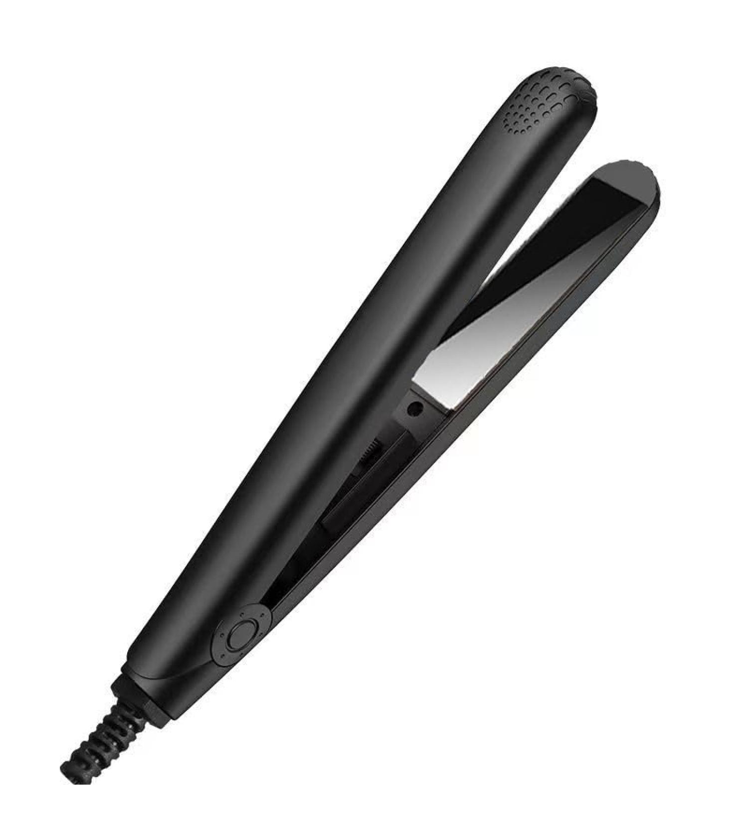 Mini Curling Iron & Hair Straightener | 2 in 1 Tourmaline Ceramic Tools for Salon & Home Styling - Black - Buy Online on GoSupps.com
