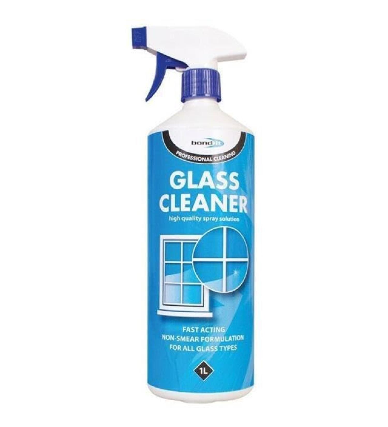 Bond It GLASS CLEANER Fast Acting All Purpose Liquid For Cleaning Windows Light BlueTrigger Spray for Easy Application on 1 Litre Bottle - Buy Online on GoSupps.com