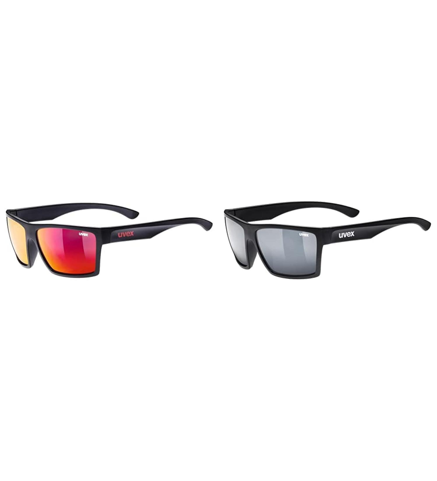 Buy Uvex Unisex LGL 29 Sunglasses - Black Mat/Red & Black Mat/Silver - One Size | Best International Shipping - Buy Online on GoSupps.com