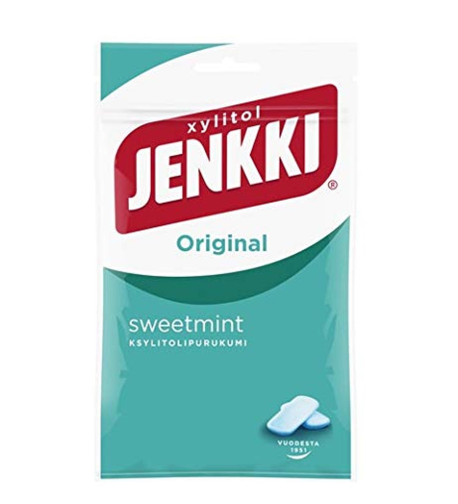 Cloetta Jenkki Xylitol Sweetmint Chewing Gum, 1 Pack of 100 g