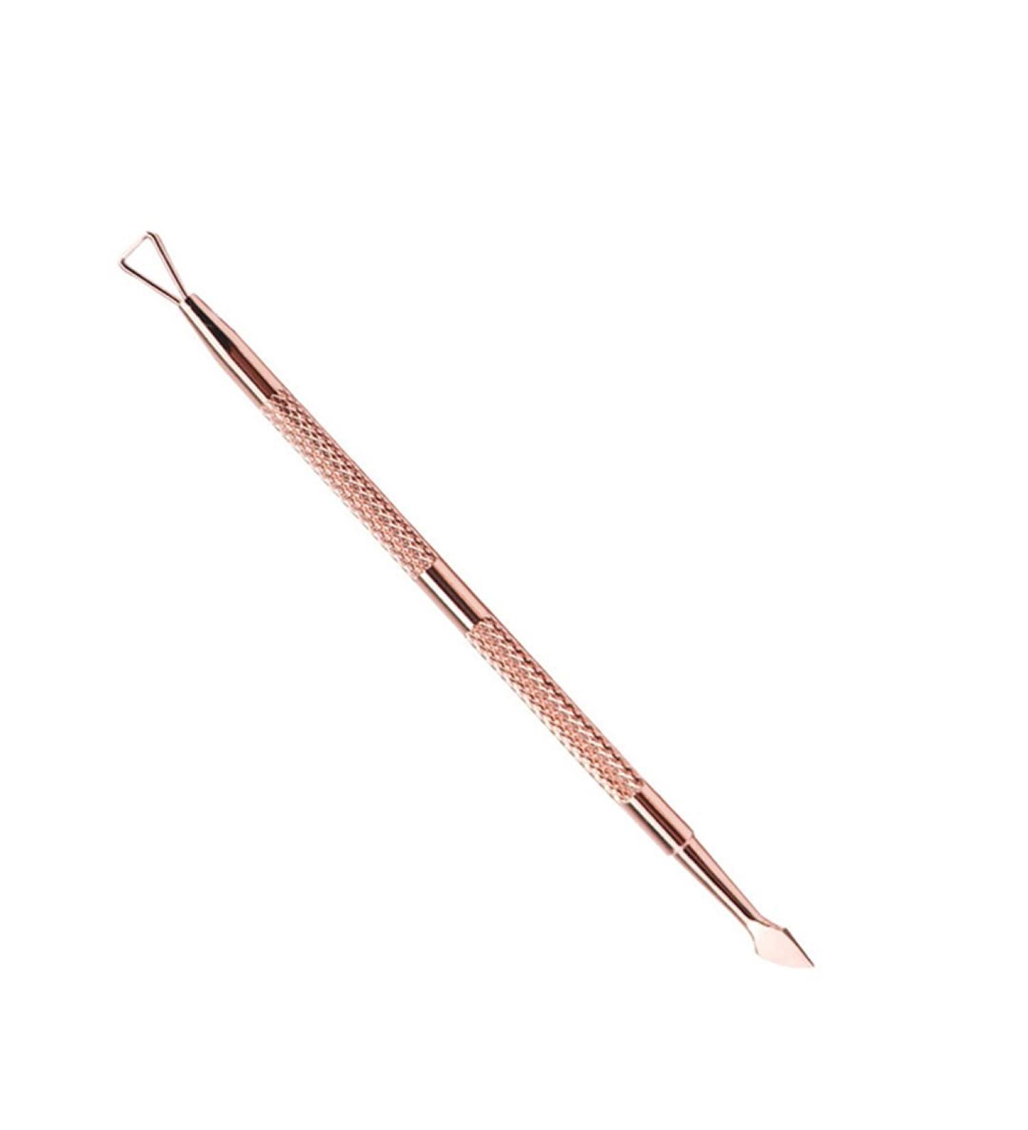 Rainbow Stainless Steel Nail Cuticle Pusher Tweezer Nail Art Files Gel Polish Manicure Care Groove Tool 23