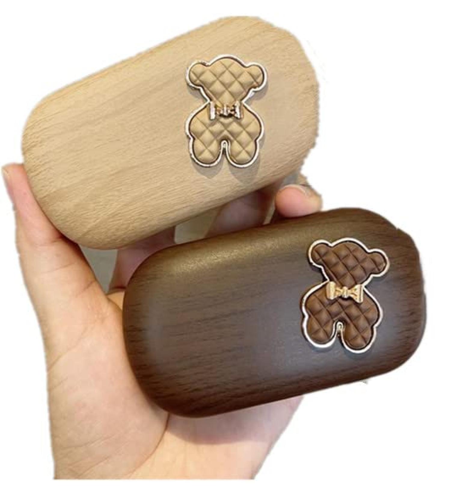 Miedeon Elegant Contact Lens Container Set - 2 Pieces Travel Case & Accessories (Light Brown) - Perfect for International Shipping - Buy Online on GoSupps.com
