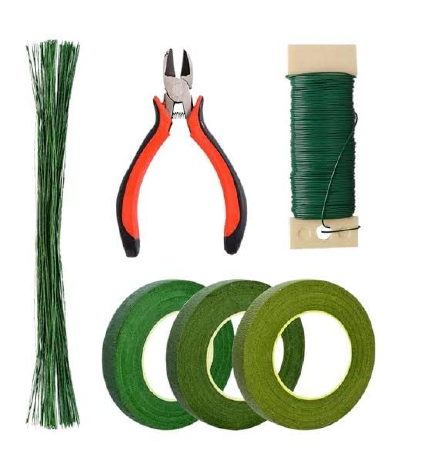 Floral Arrangement Kit - Tape, Wire, and Cutter for DIY Flower Crafts - Buy Online on GoSupps.com