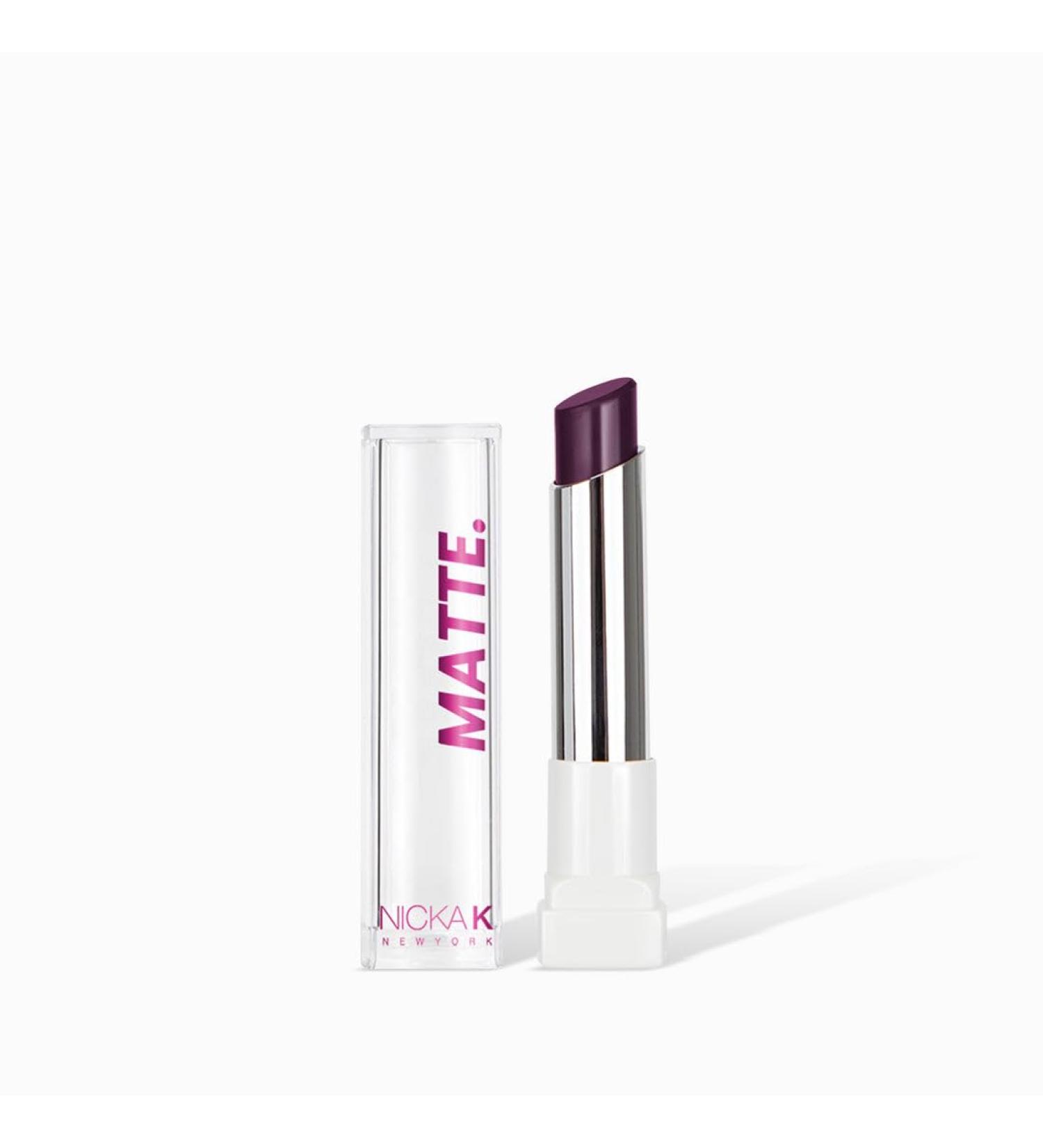 Nicka K Matte Lipstick Vibrant Matte Colors Matte Finish Long Lasting Matte Lipstick Lip Makeup Non-drying lipstick Deep Berry LSMT06
