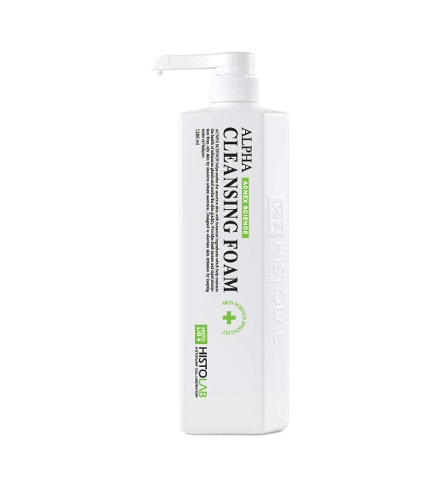 HISTOLAB Alpha Cleansing Foam 1200ml for Oily & Acne-Prone Skin | Gentle Facial Cleanser | Soothes Irritation & Removes Excess Sebum - International Shipping Available - Buy Online on GoSupps.com