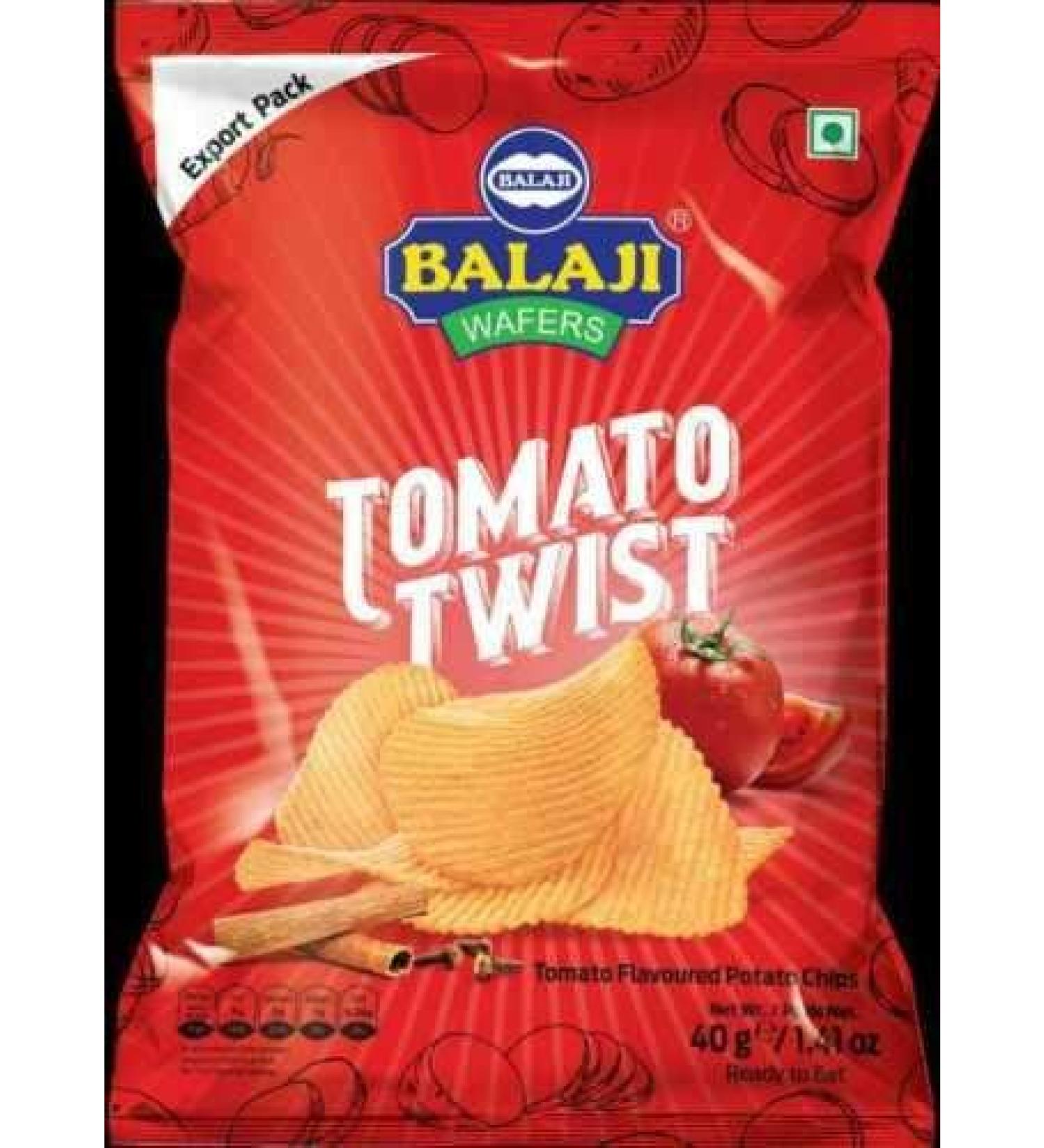 Balaji Tomato Twist (gaufrette tomate et pomme de terre) - 40 g - Lot de 3