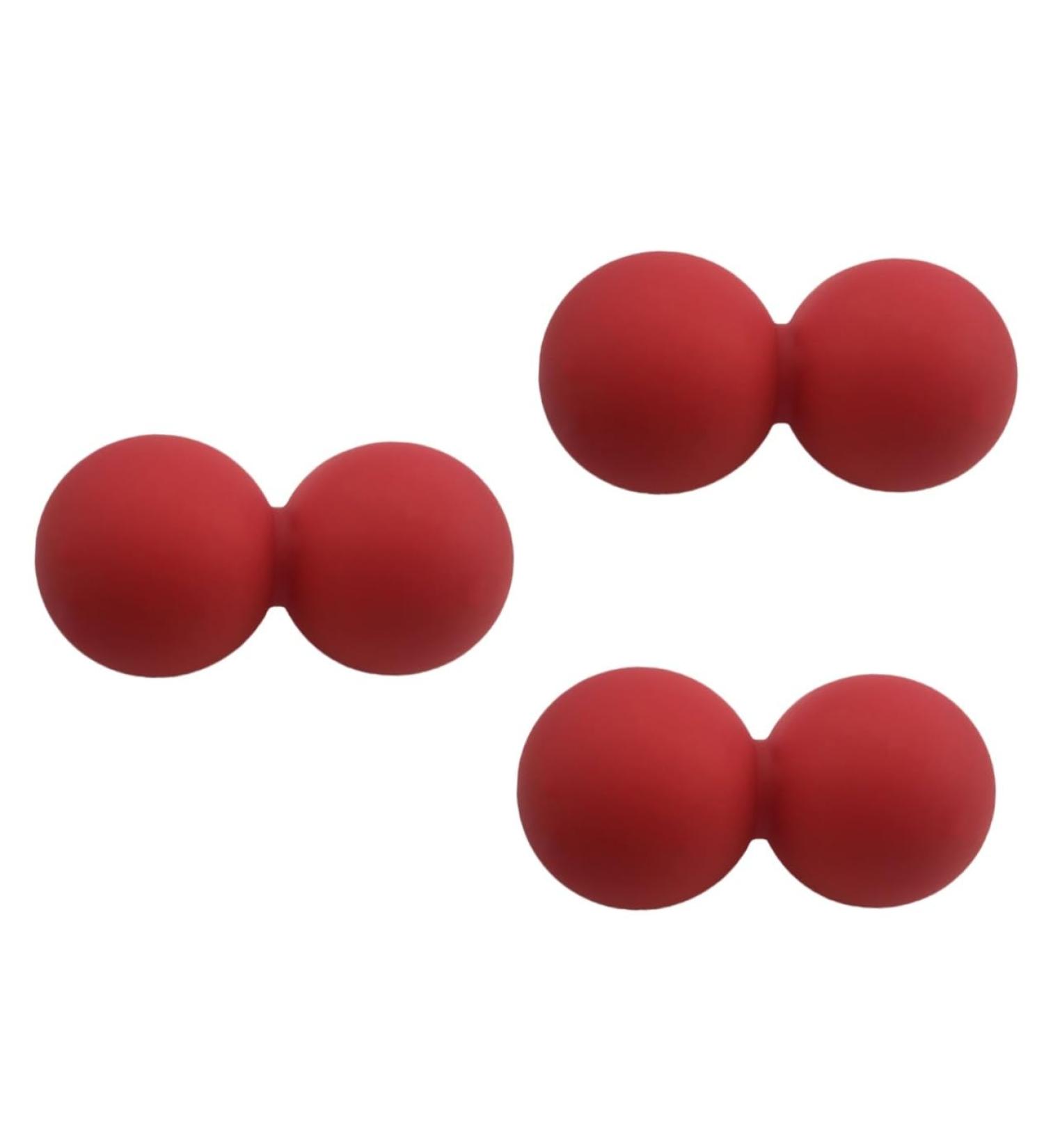 Fomiyes Peanut Massage Ball - Double Mobility & Yoga Roller for Muscle Relief | Fascia & Fitness Red - Buy Online on GoSupps.com