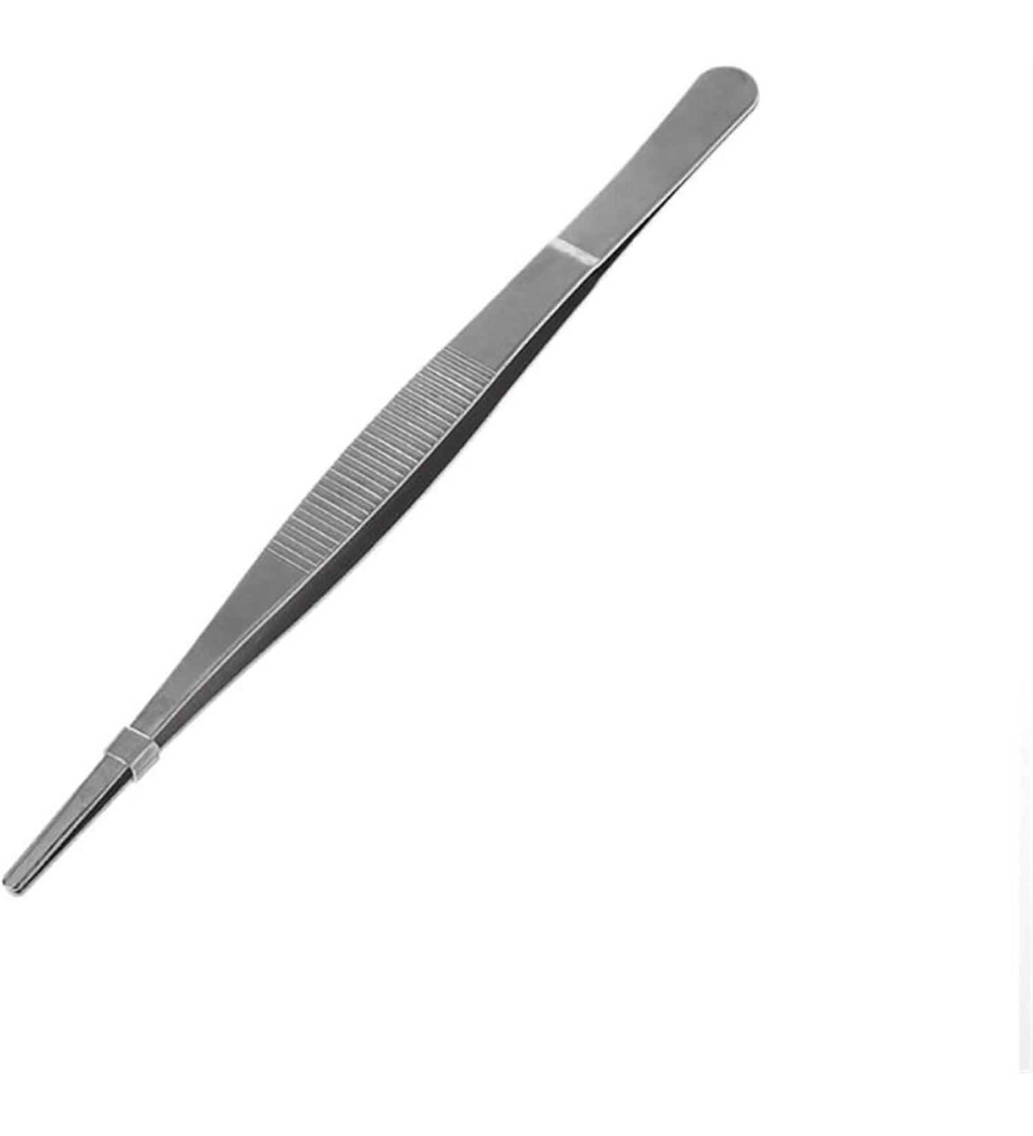 Multi-Function Tool Precision Tweezers Tooth Tweezers Barbecue Stainless Steel Long Food Tongs Straight Household Tweezers Garden Kitchen Barbecue Tools 5 Sizes(Length : 20cm) (Size : 12.5cm) (Size : 16cm