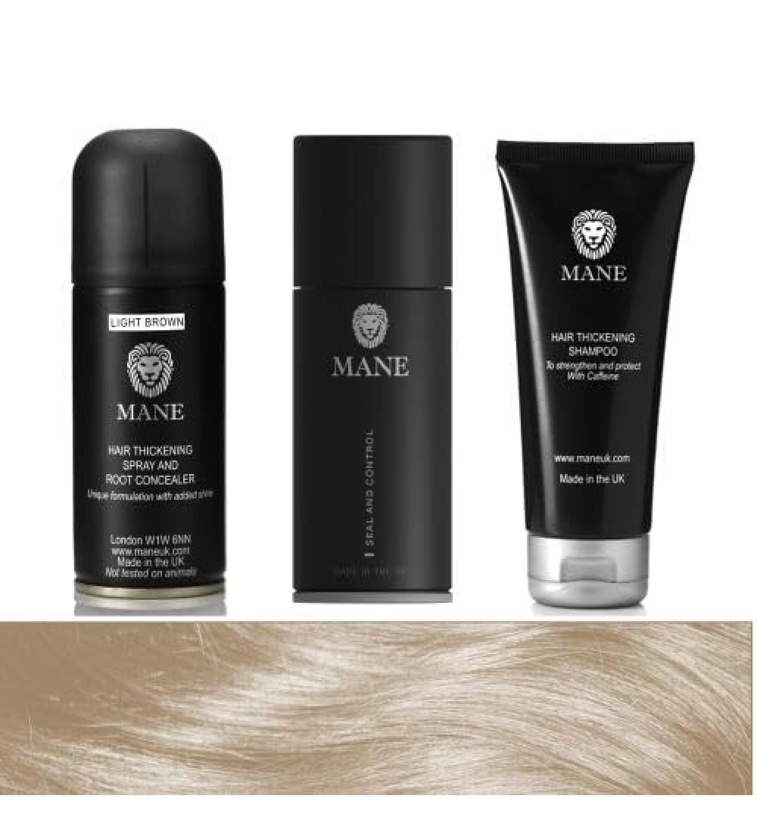  MANE Mane 100ml thickening shampoo and 100ml Seal and Control (light brown) - Buy Online on GoSupps.com